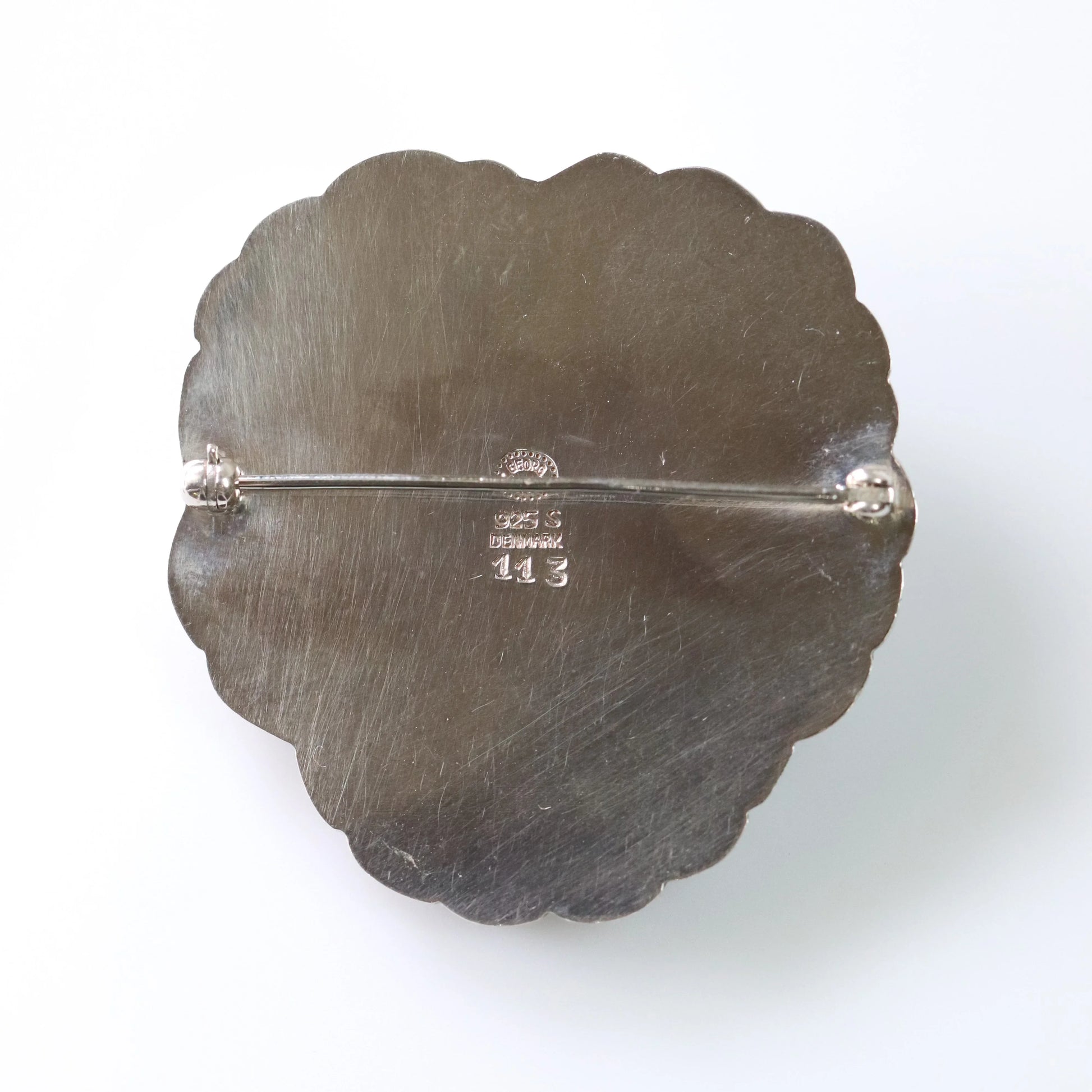 SOLD OUT: Vintage Georg Jensen Jewelry | Moonstone Pansey Brooch 113 - Carmel Fine Silver Jewelry