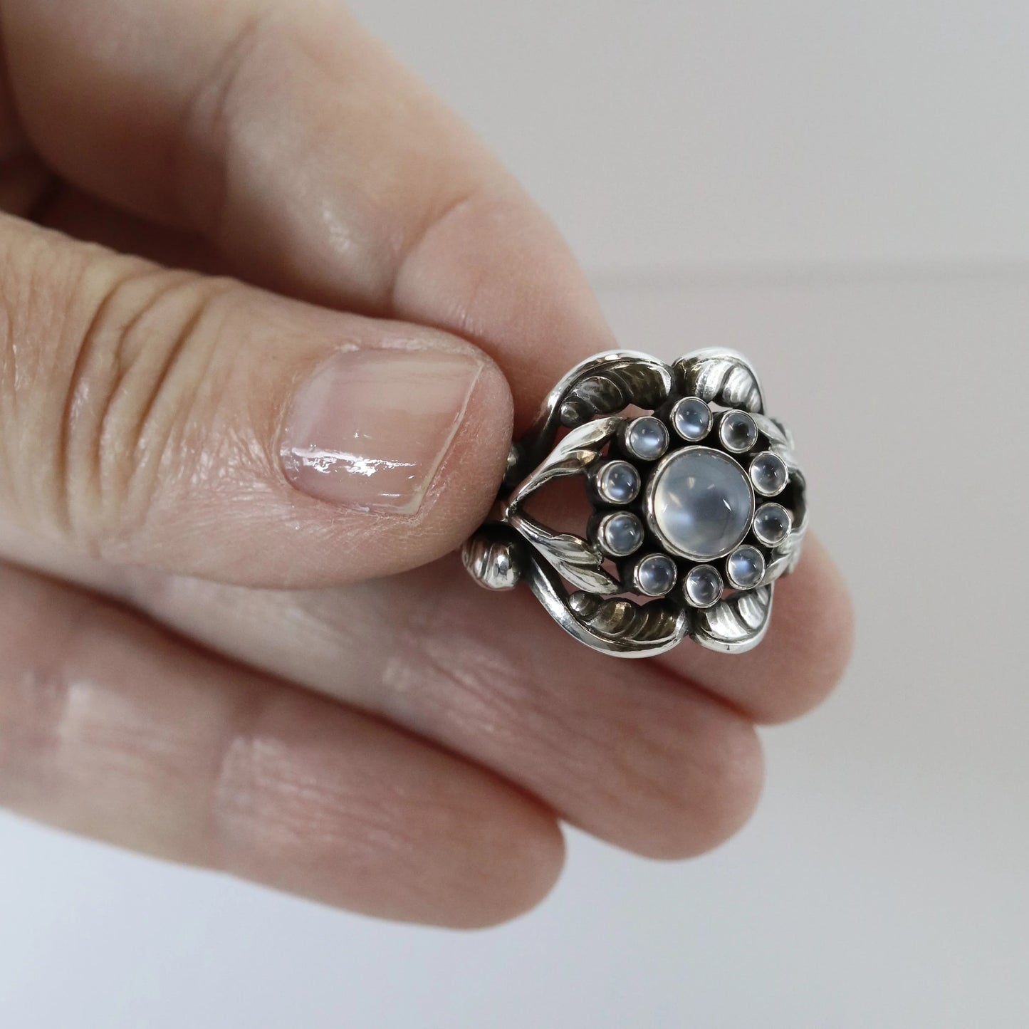 SOLD OUT: Vintage Georg Jensen Jewelry | MOONSTONE RING 10 - Carmel Fine Silver Jewelry
