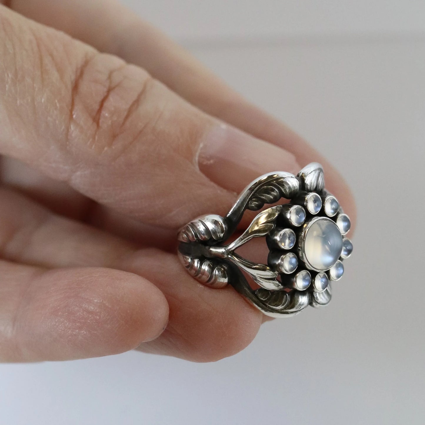 SOLD OUT: Vintage Georg Jensen Jewelry | MOONSTONE RING 10 - Carmel Fine Silver Jewelry