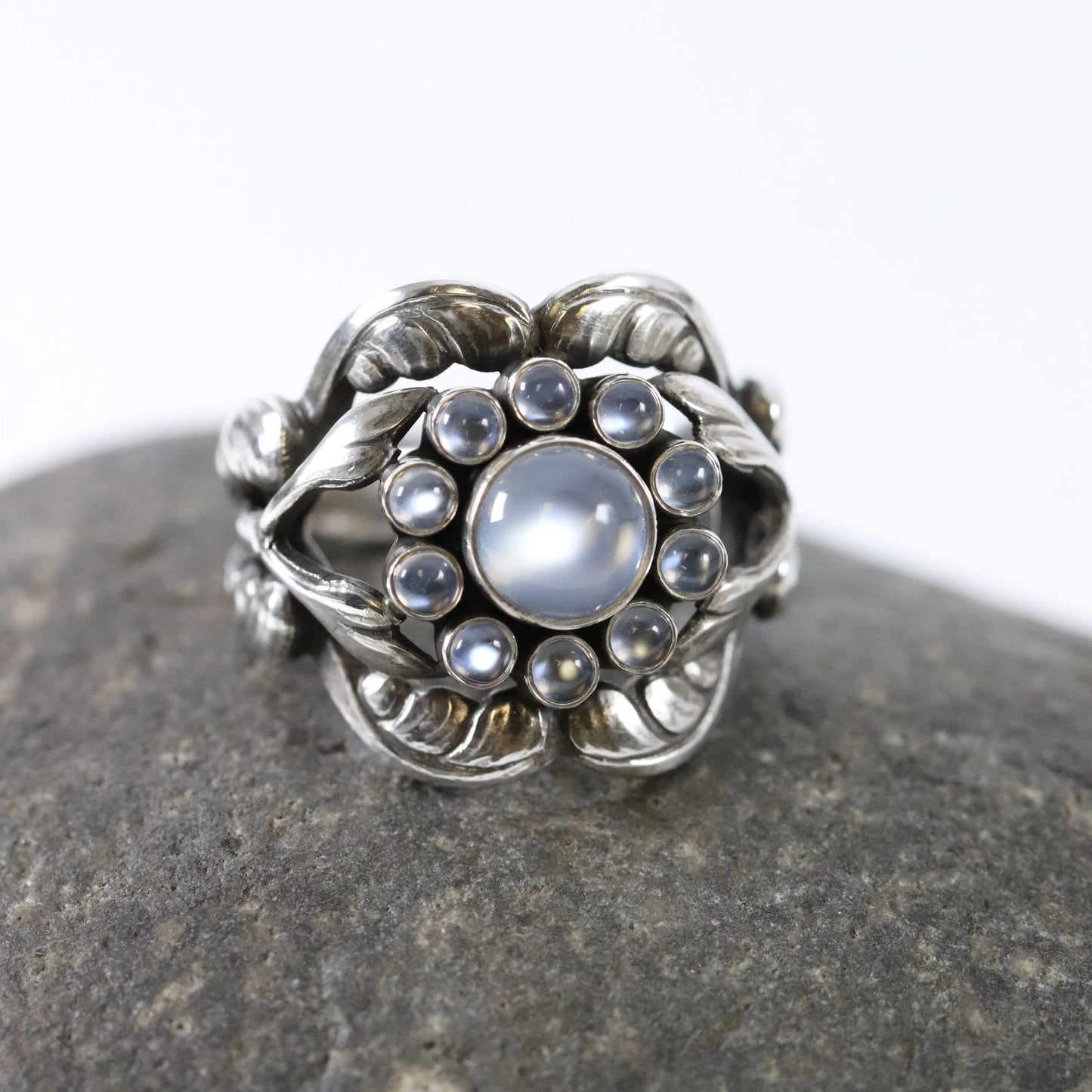 SOLD OUT: Vintage Georg Jensen Jewelry | MOONSTONE RING 10 - Carmel Fine Silver Jewelry