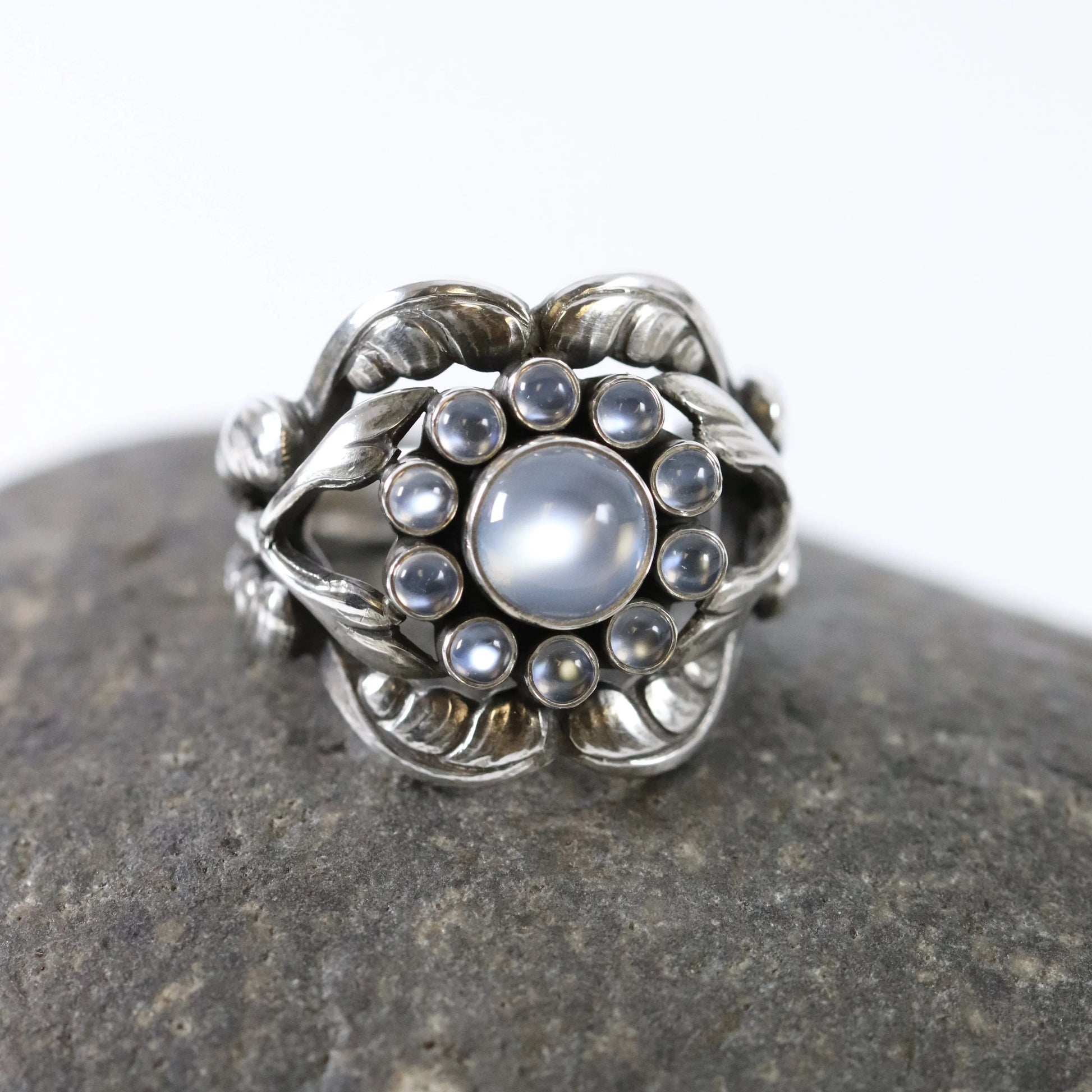 SOLD OUT: Vintage Georg Jensen Jewelry | MOONSTONE RING 10 - Carmel Fine Silver Jewelry