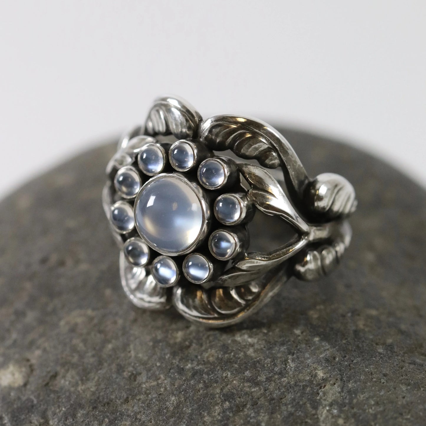 SOLD OUT: Vintage Georg Jensen Jewelry | MOONSTONE RING 10 - Carmel Fine Silver Jewelry