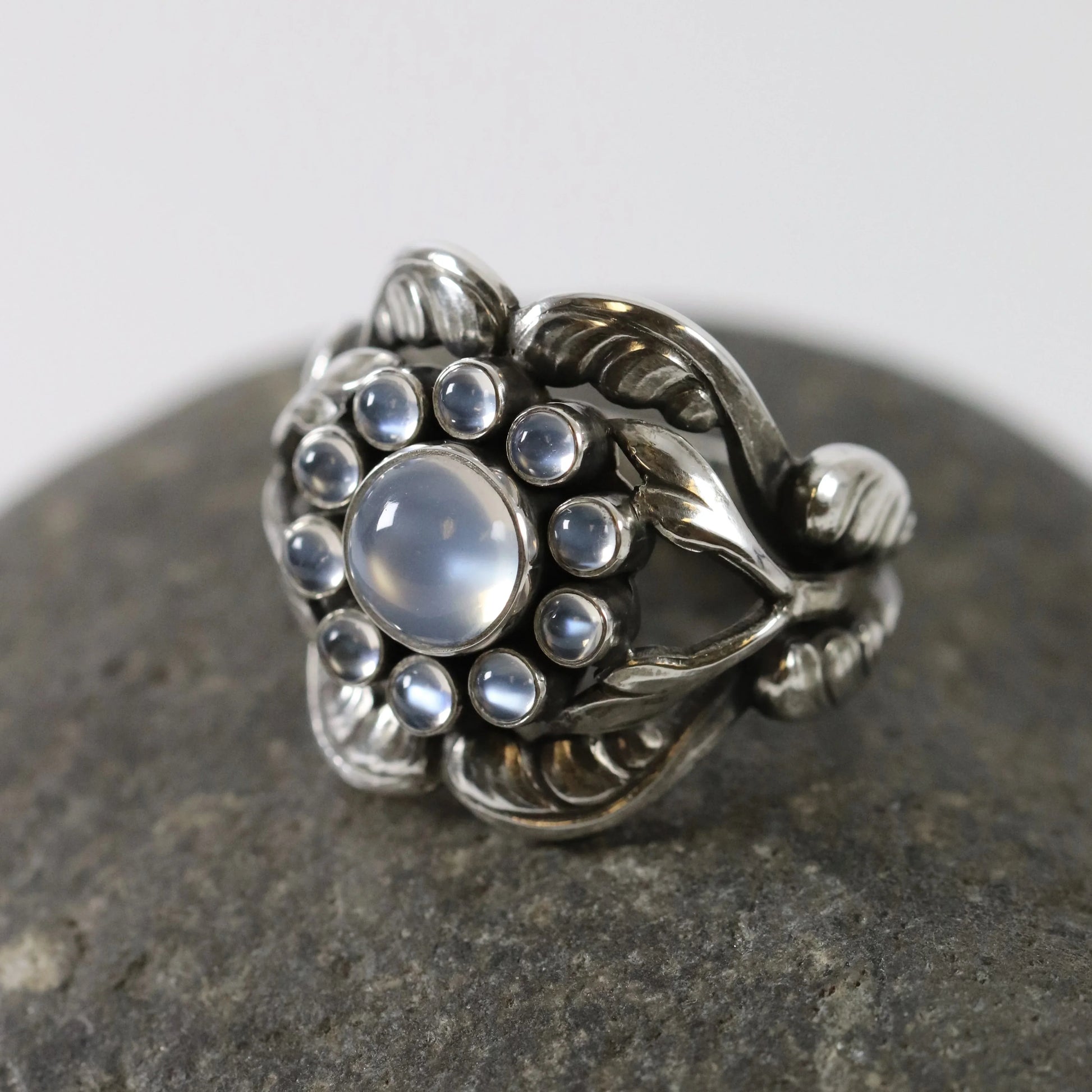 SOLD OUT: Vintage Georg Jensen Jewelry | MOONSTONE RING 10 - Carmel Fine Silver Jewelry