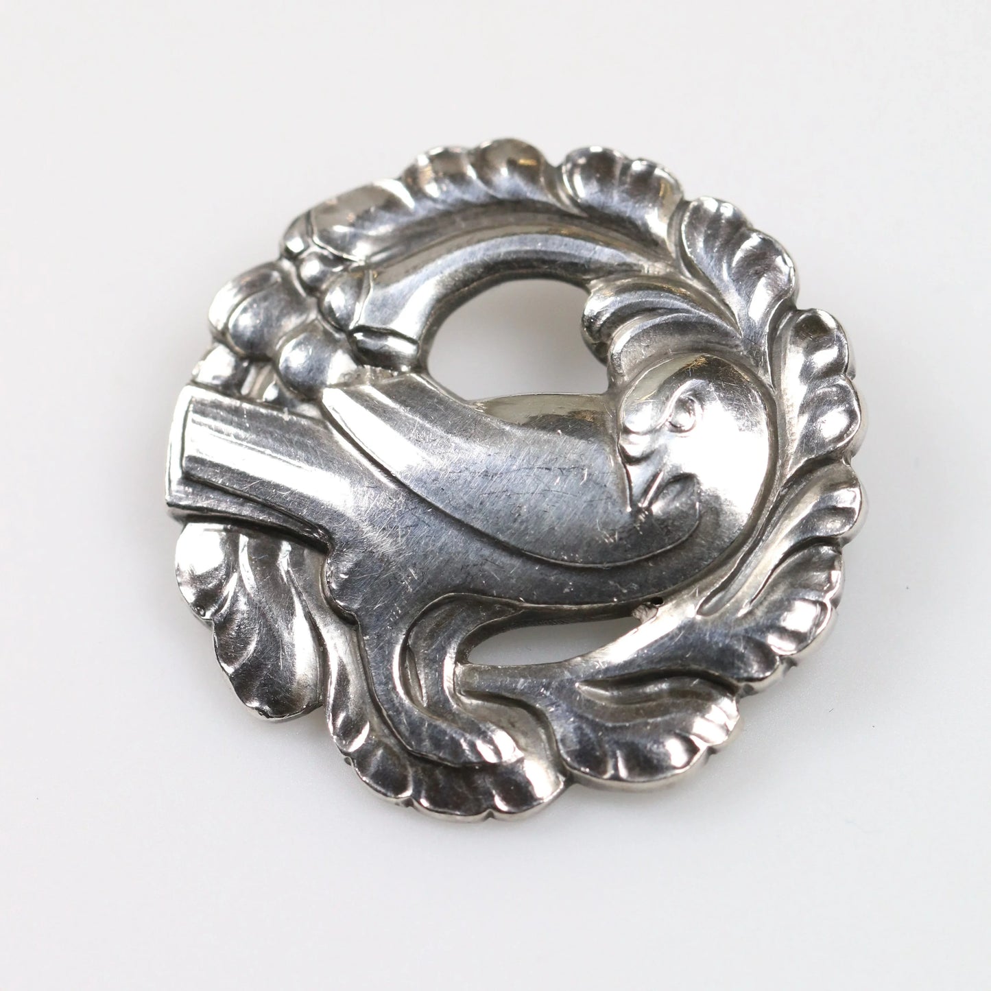 SOLD OUT: Vintage Georg Jensen Jewelry | Petite Art Nouveau Dove Brooch 134 - Carmel Fine Silver Jewelry
