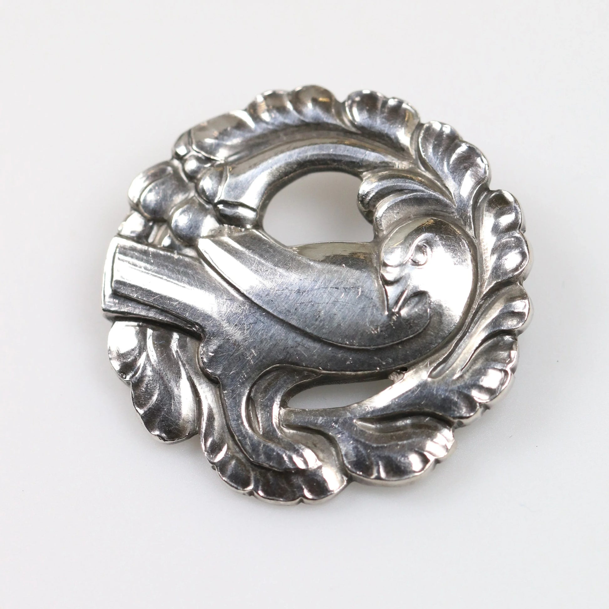 SOLD OUT: Vintage Georg Jensen Jewelry | Petite Art Nouveau Dove Brooch 134 - Carmel Fine Silver Jewelry
