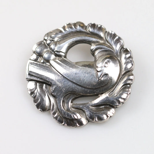 SOLD OUT: Vintage Georg Jensen Jewelry | Petite Art Nouveau Dove Brooch 134 - Carmel Fine Silver Jewelry