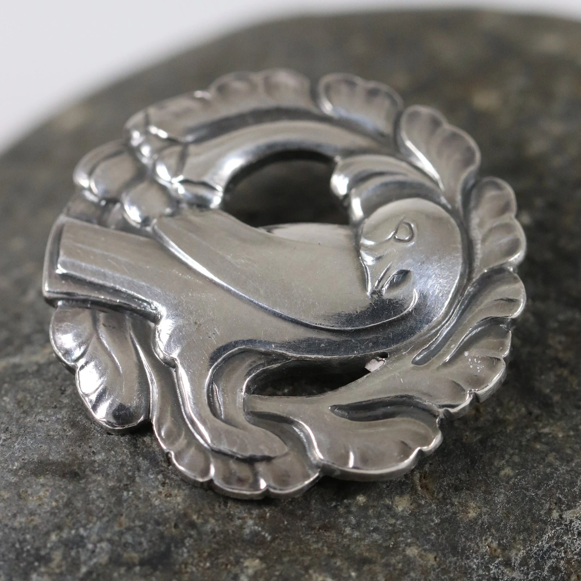 SOLD OUT: Vintage Georg Jensen Jewelry | Petite Art Nouveau Dove Brooch 134 - Carmel Fine Silver Jewelry