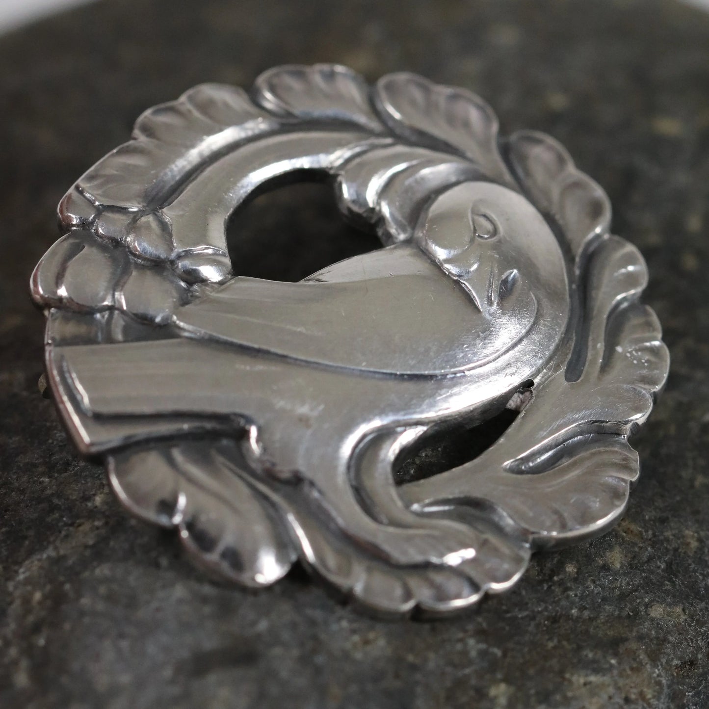 SOLD OUT: Vintage Georg Jensen Jewelry | Petite Art Nouveau Dove Brooch 134 - Carmel Fine Silver Jewelry