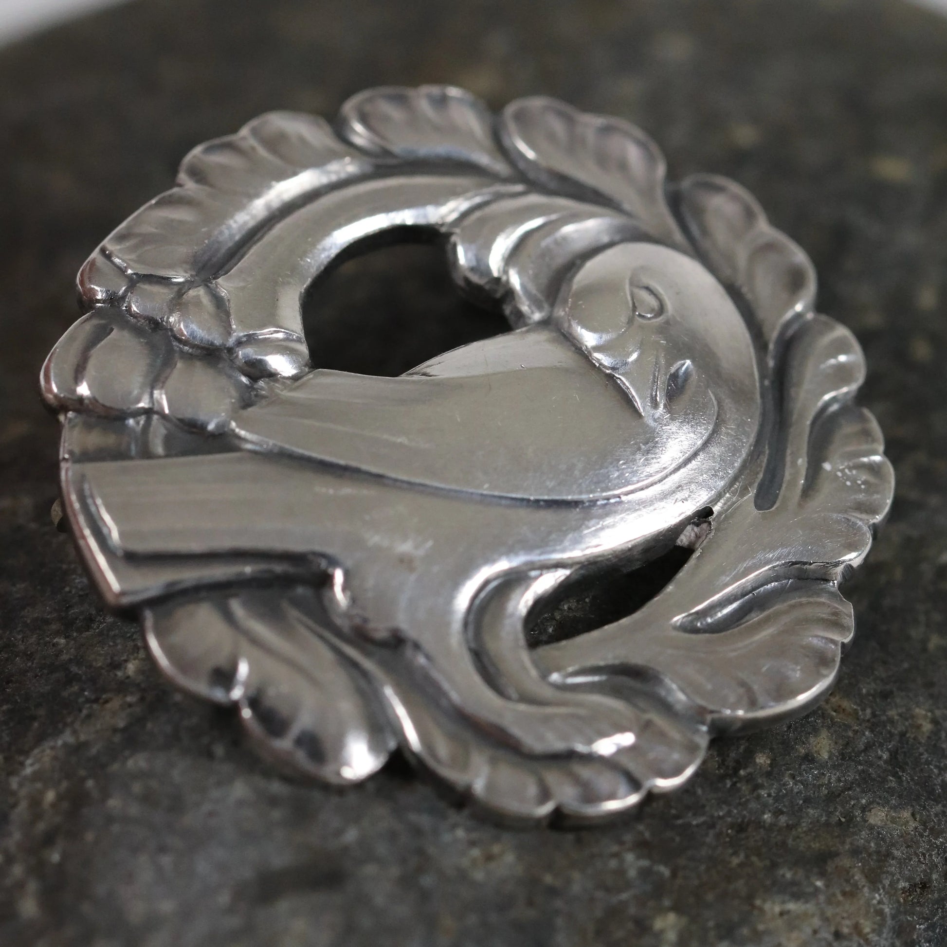 SOLD OUT: Vintage Georg Jensen Jewelry | Petite Art Nouveau Dove Brooch 134 - Carmel Fine Silver Jewelry