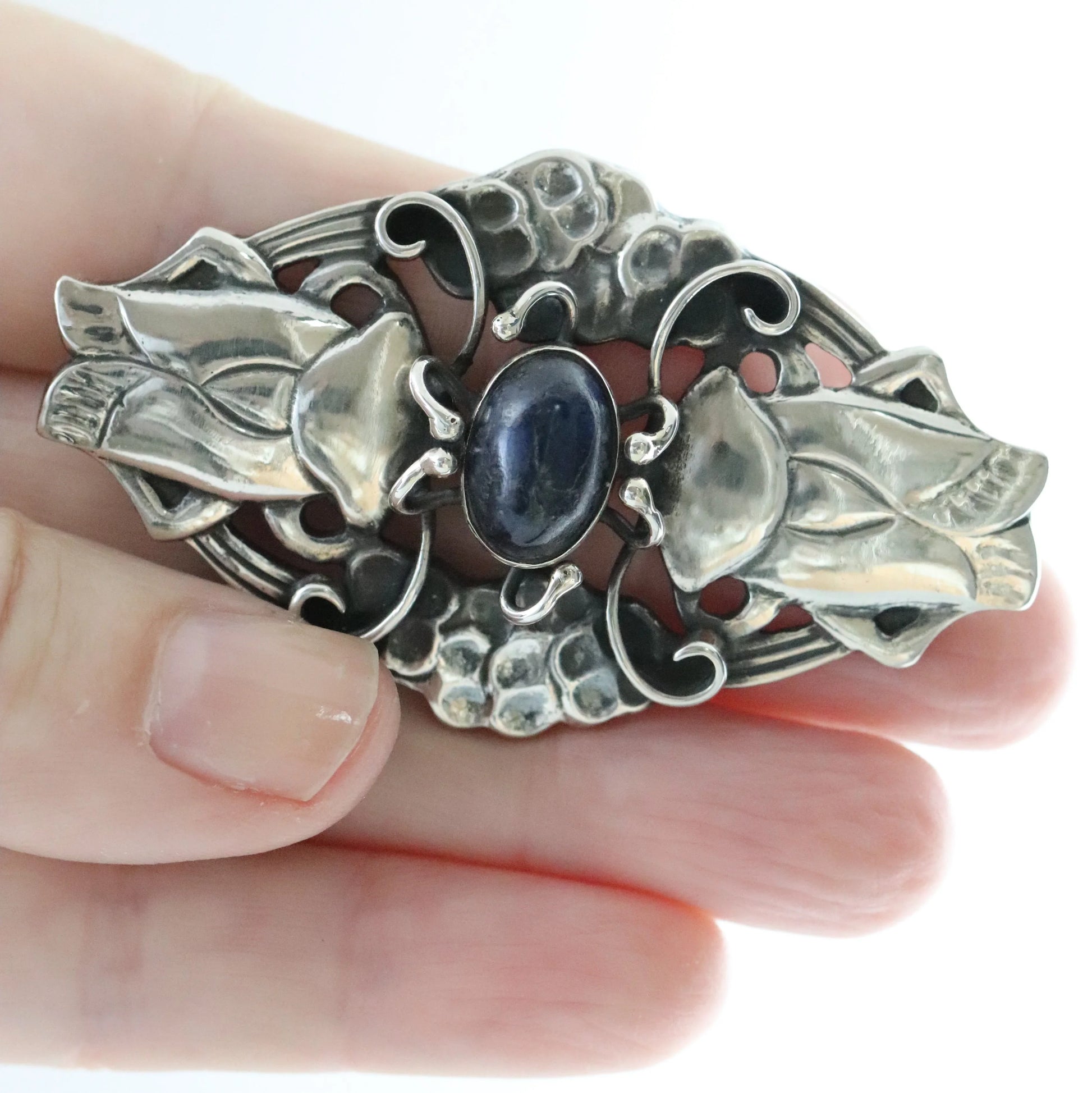 SOLD OUT: Vintage Georg Jensen Jewelry | Rare Art Nouveau Cicada Bug Brooch 19 - Carmel Fine Silver Jewelry