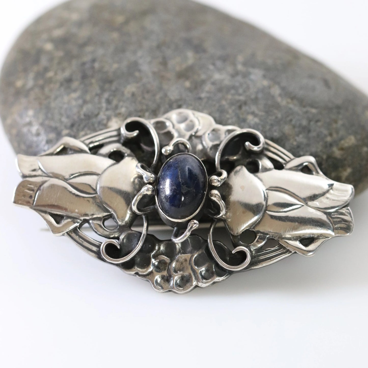 SOLD OUT: Vintage Georg Jensen Jewelry | Rare Art Nouveau Cicada Bug Brooch 19 - Carmel Fine Silver Jewelry