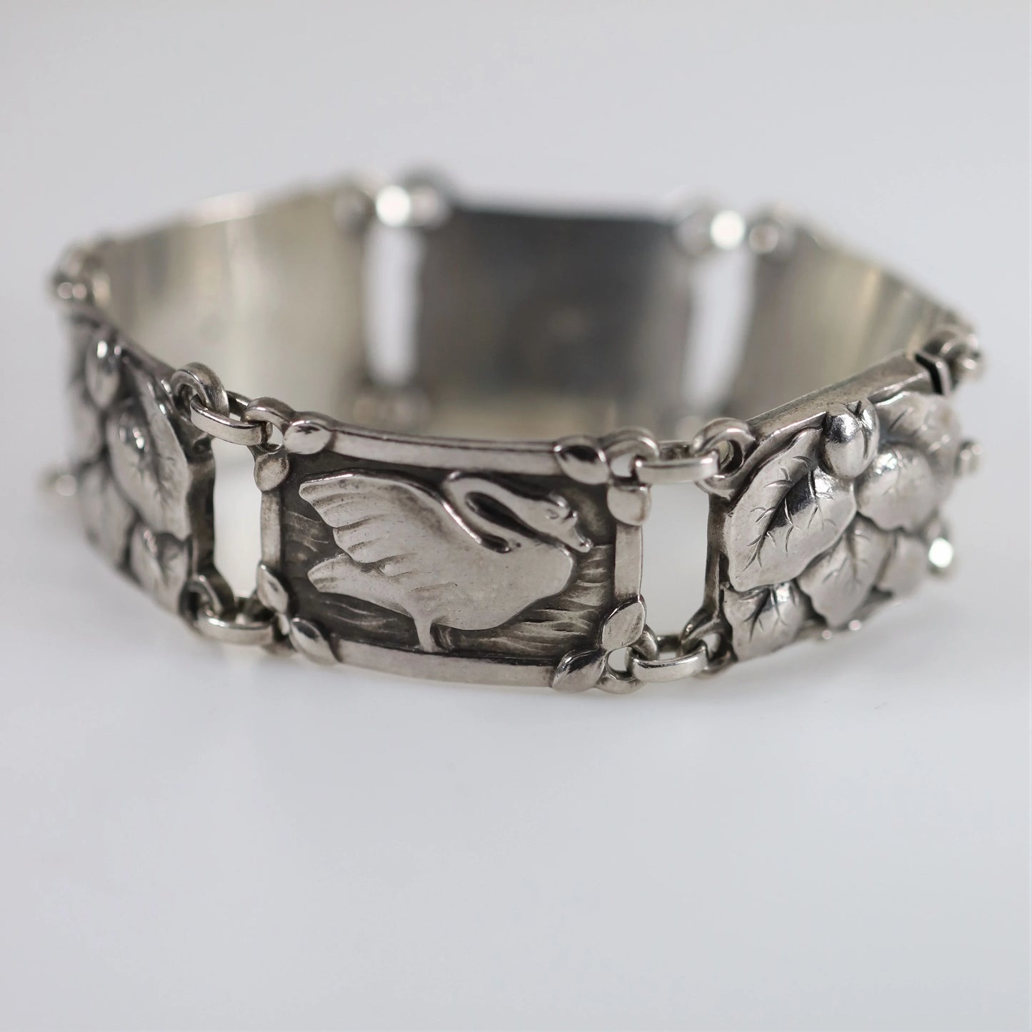 SOLD OUT: Vintage Georg Jensen Jewelry | Rare Art Nouveau Swan Bracelet 42 - Carmel Fine Silver Jewelry