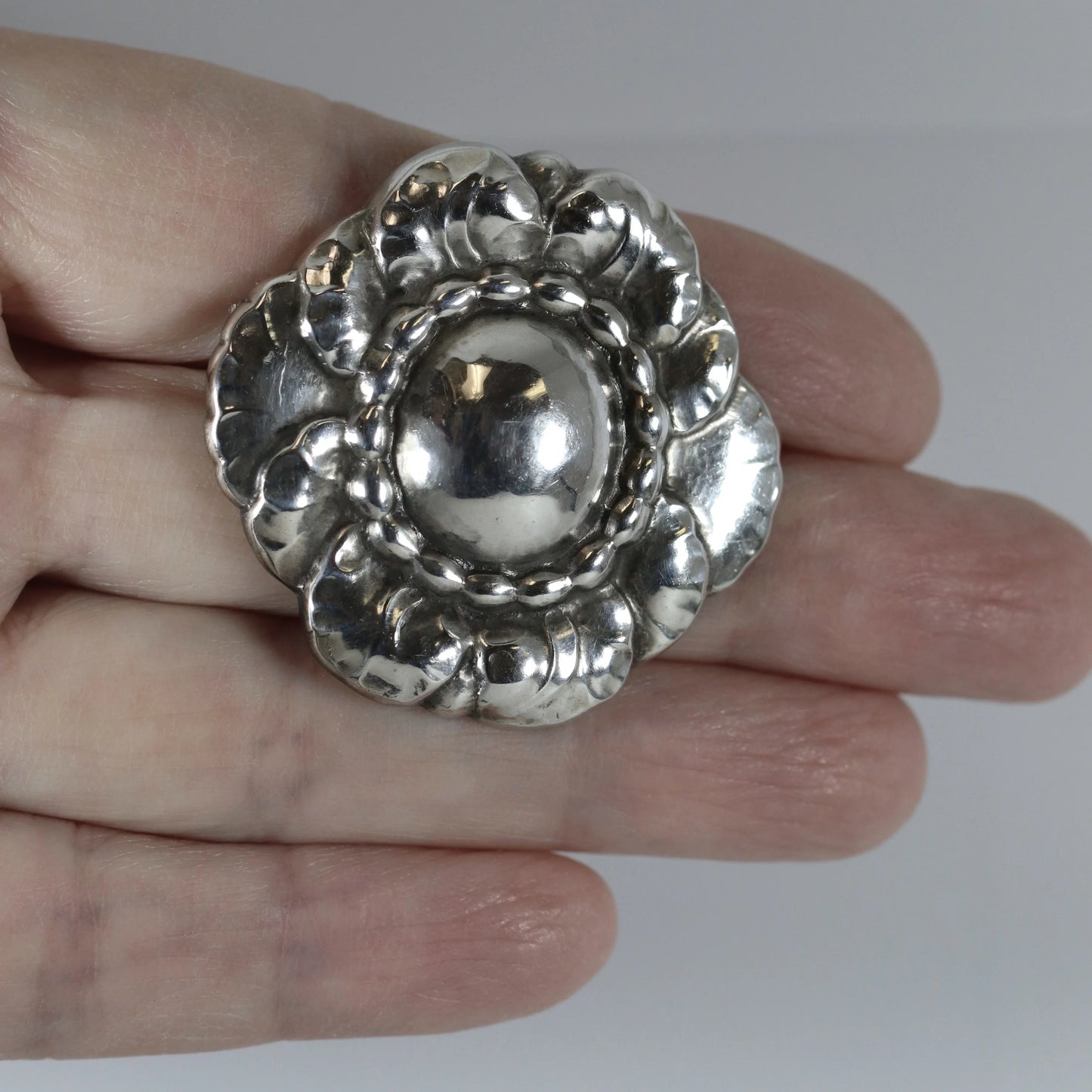 SOLD OUT: Vintage Georg Jensen Jewelry | Rare Early Art Nouveau Floral Brooch 174 - Carmel Fine Silver Jewelry