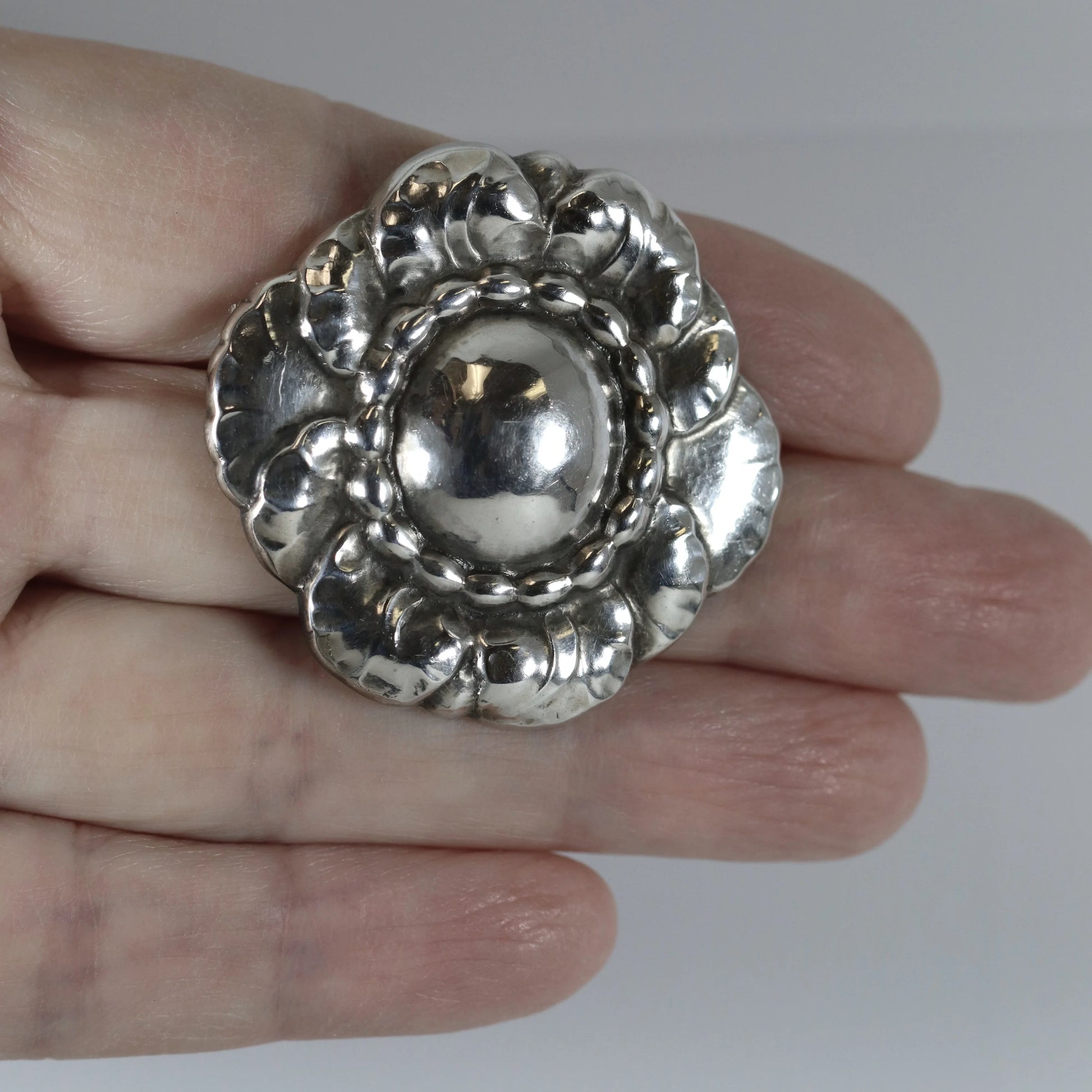 SOLD OUT: Vintage Georg Jensen Jewelry | Rare Early Art Nouveau Floral Brooch 174 - Carmel Fine Silver Jewelry