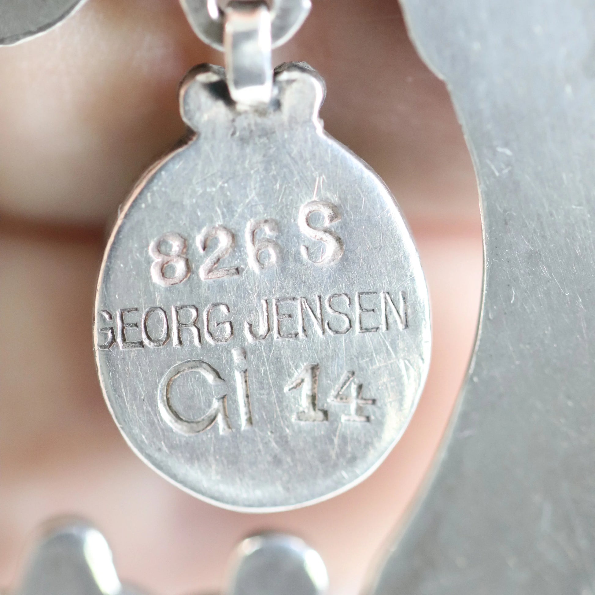 SOLD OUT: Vintage Georg Jensen Jewelry | Rare Early Green Agate Pendant Necklace 14 - Carmel Fine Silver Jewelry