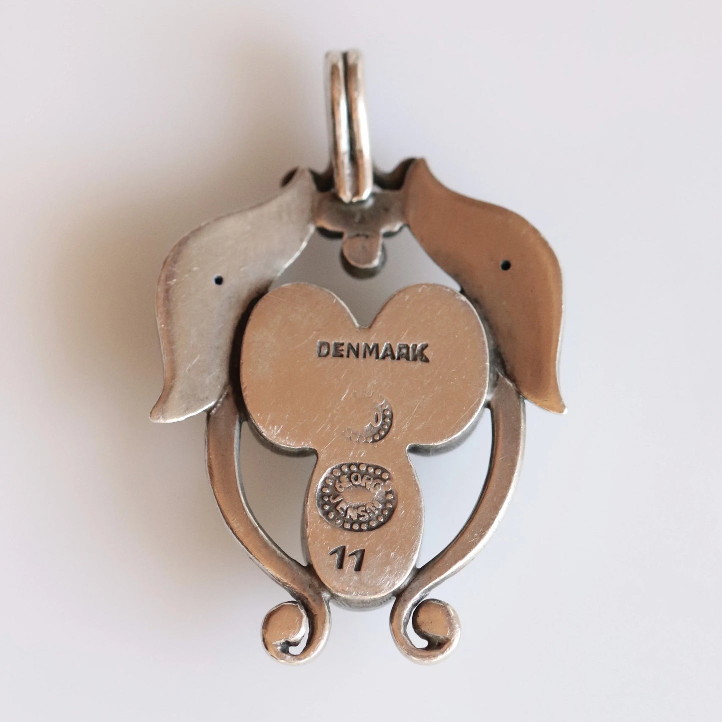 SOLD OUT: Vintage Georg Jensen Jewelry | Rare Foliate Moonstone Pendant - Carmel Fine Silver Jewelry