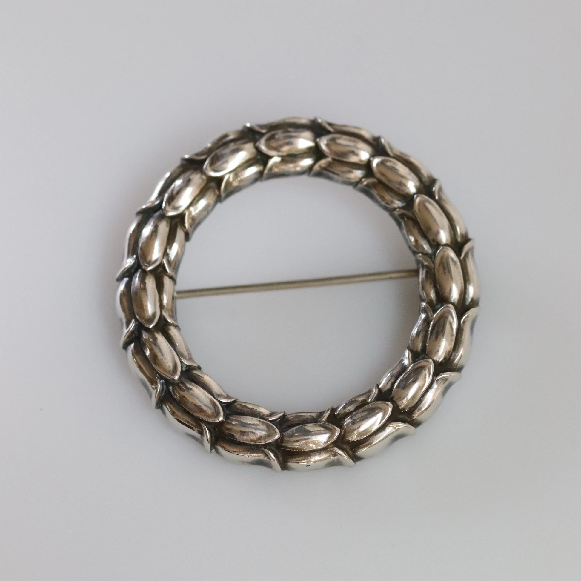 SOLD OUT: Vintage Georg Jensen Jewelry | Sigvard Bernadotte Laurel Wreath Brooch 301 - Carmel Fine Silver Jewelry