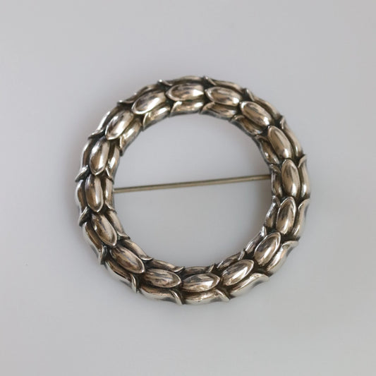 SOLD OUT: Vintage Georg Jensen Jewelry | Sigvard Bernadotte Laurel Wreath Brooch 301 - Carmel Fine Silver Jewelry
