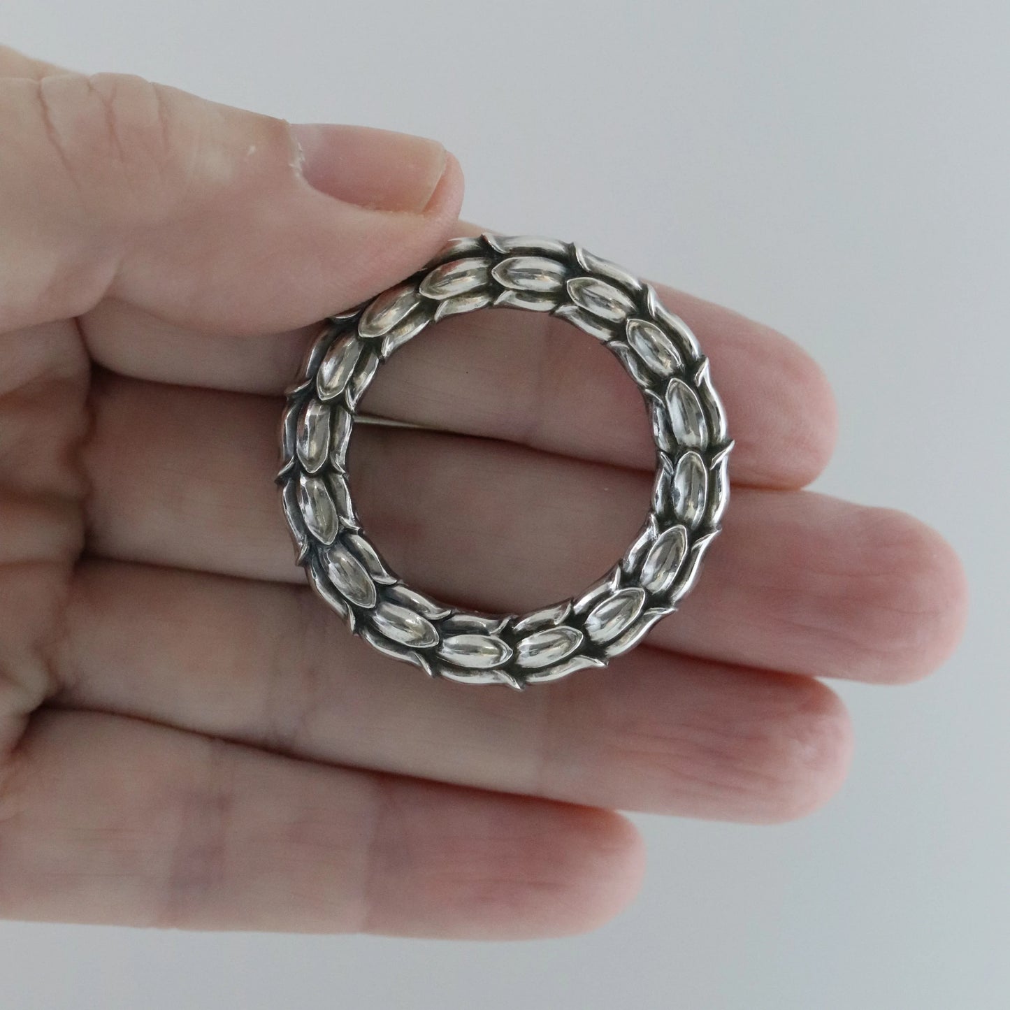 SOLD OUT: Vintage Georg Jensen Jewelry | Sigvard Bernadotte Laurel Wreath Brooch 301 - Carmel Fine Silver Jewelry