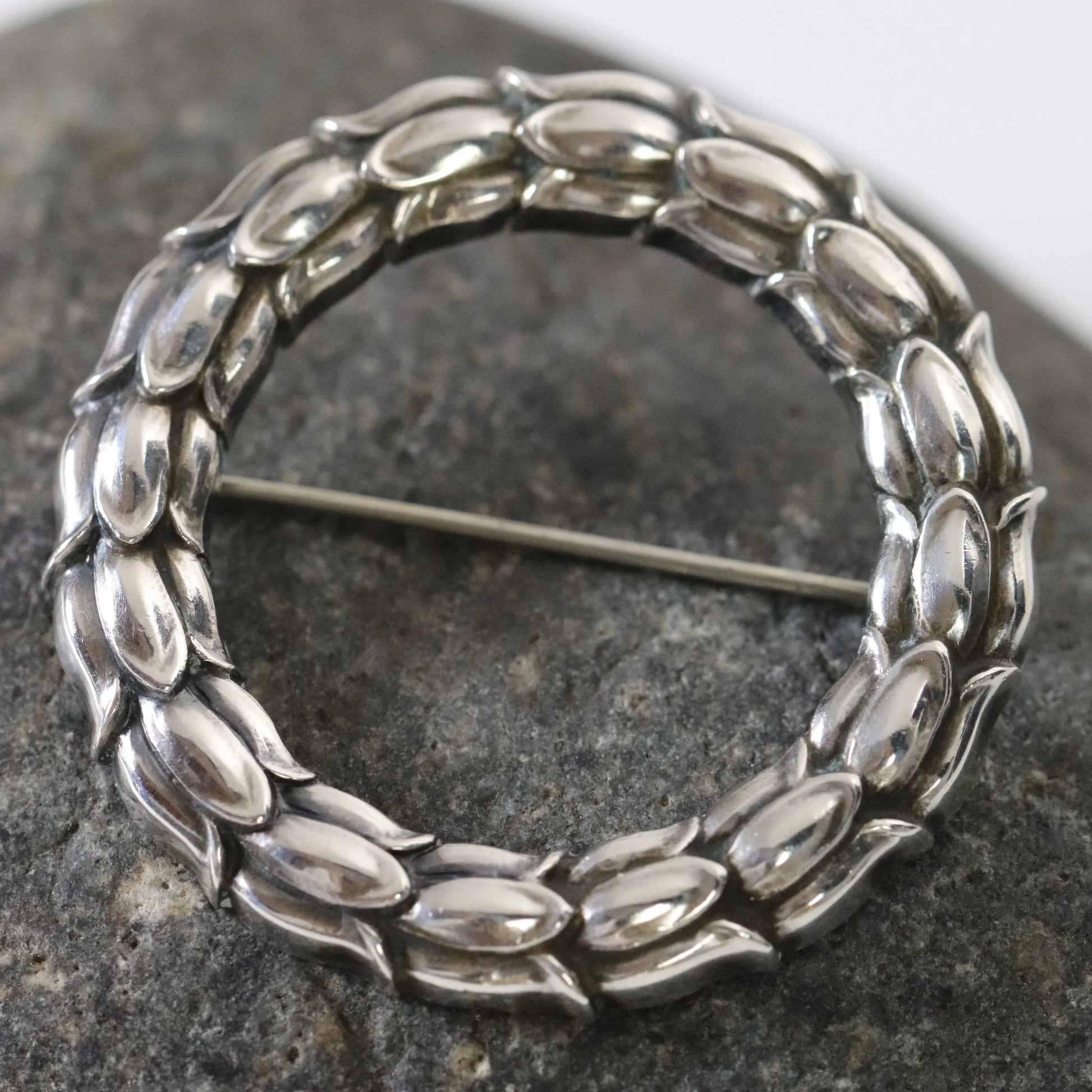 SOLD OUT: Vintage Georg Jensen Jewelry | Sigvard Bernadotte Laurel Wreath Brooch 301 - Carmel Fine Silver Jewelry