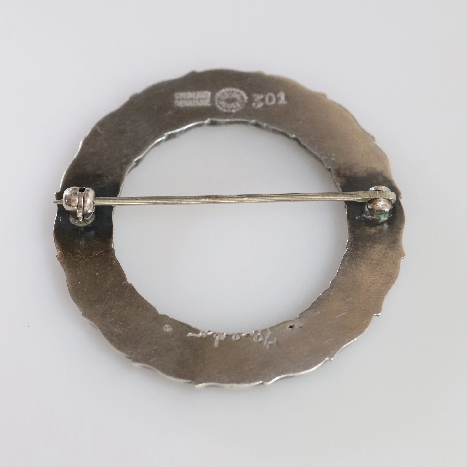 SOLD OUT: Vintage Georg Jensen Jewelry | Sigvard Bernadotte Laurel Wreath Brooch 301 - Carmel Fine Silver Jewelry