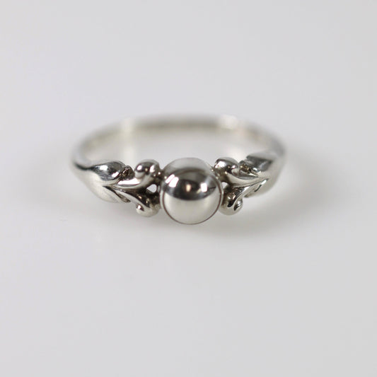 SOLD OUT: Vintage Georg Jensen Jewelry | Silver Cabochon Ring 55 - Carmel FSJ