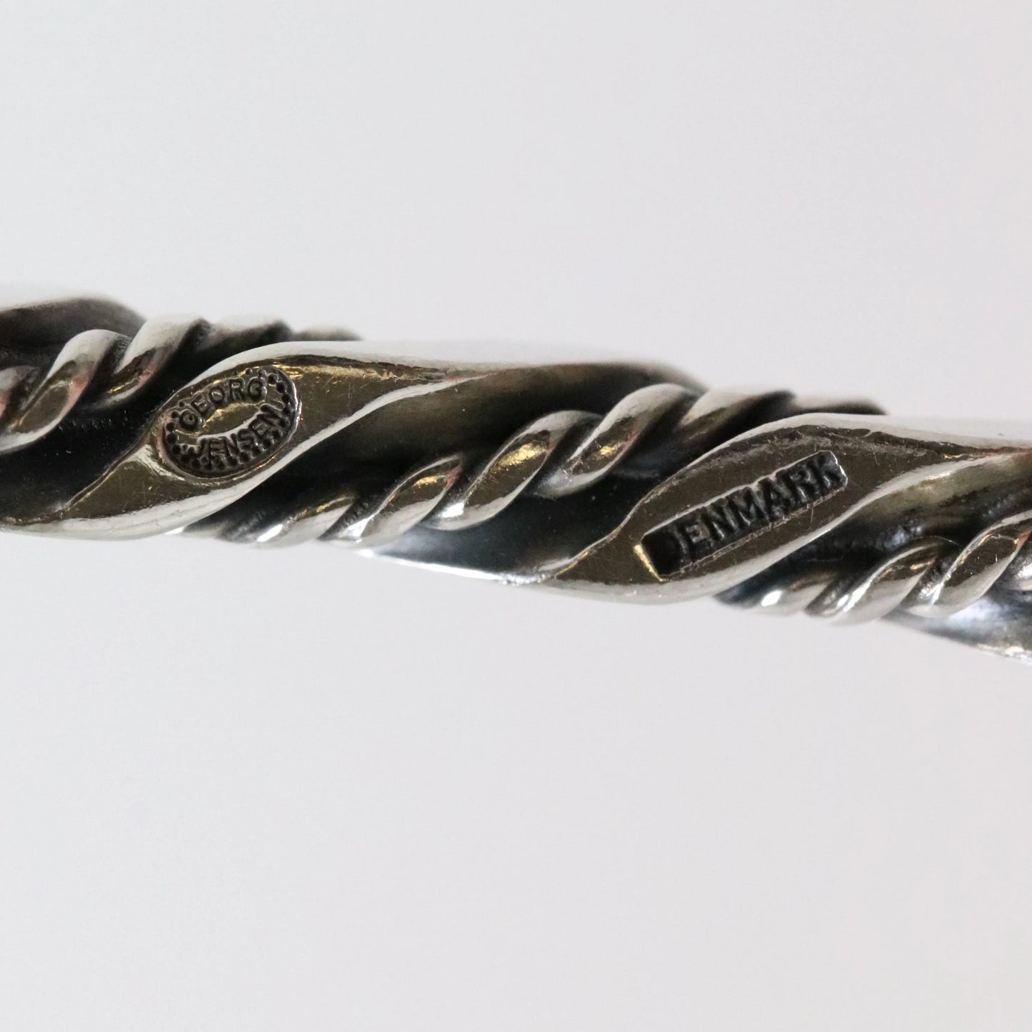 SOLD OUT: Vintage Georg Jensen Jewelry | Solid Twist and Bar Bangle 17C - Carmel Fine Silver Jewelry