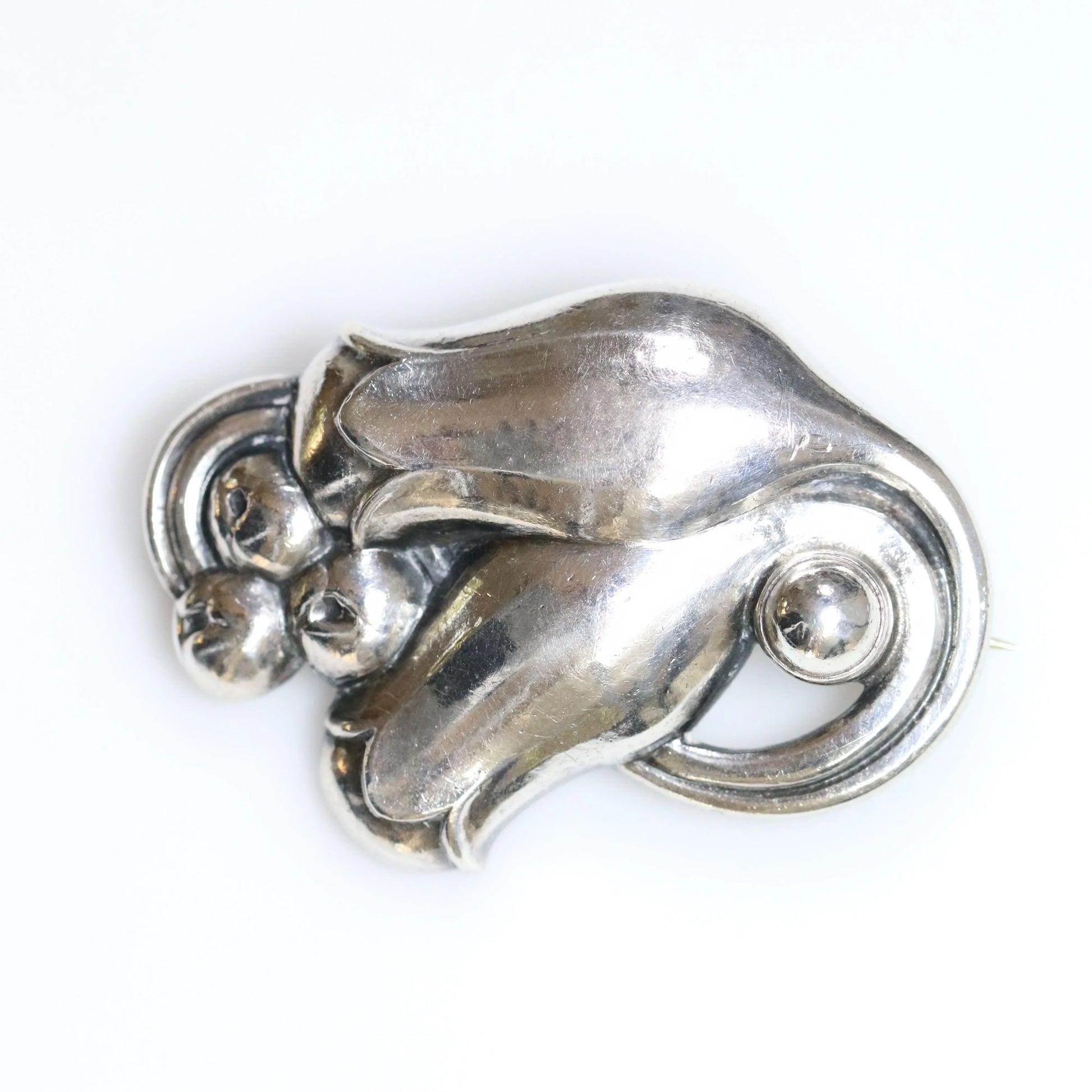 SOLD OUT: Vintage Georg Jensen Jewelry | Sterling Silver Tulip Brooch 100B - Carmel Fine Silver Jewelry