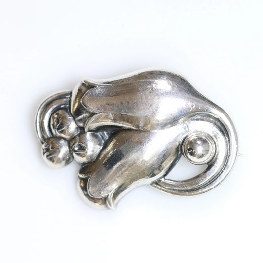 SOLD OUT: Vintage Georg Jensen Jewelry | Sterling Silver Tulip Brooch 100B - Carmel Fine Silver Jewelry
