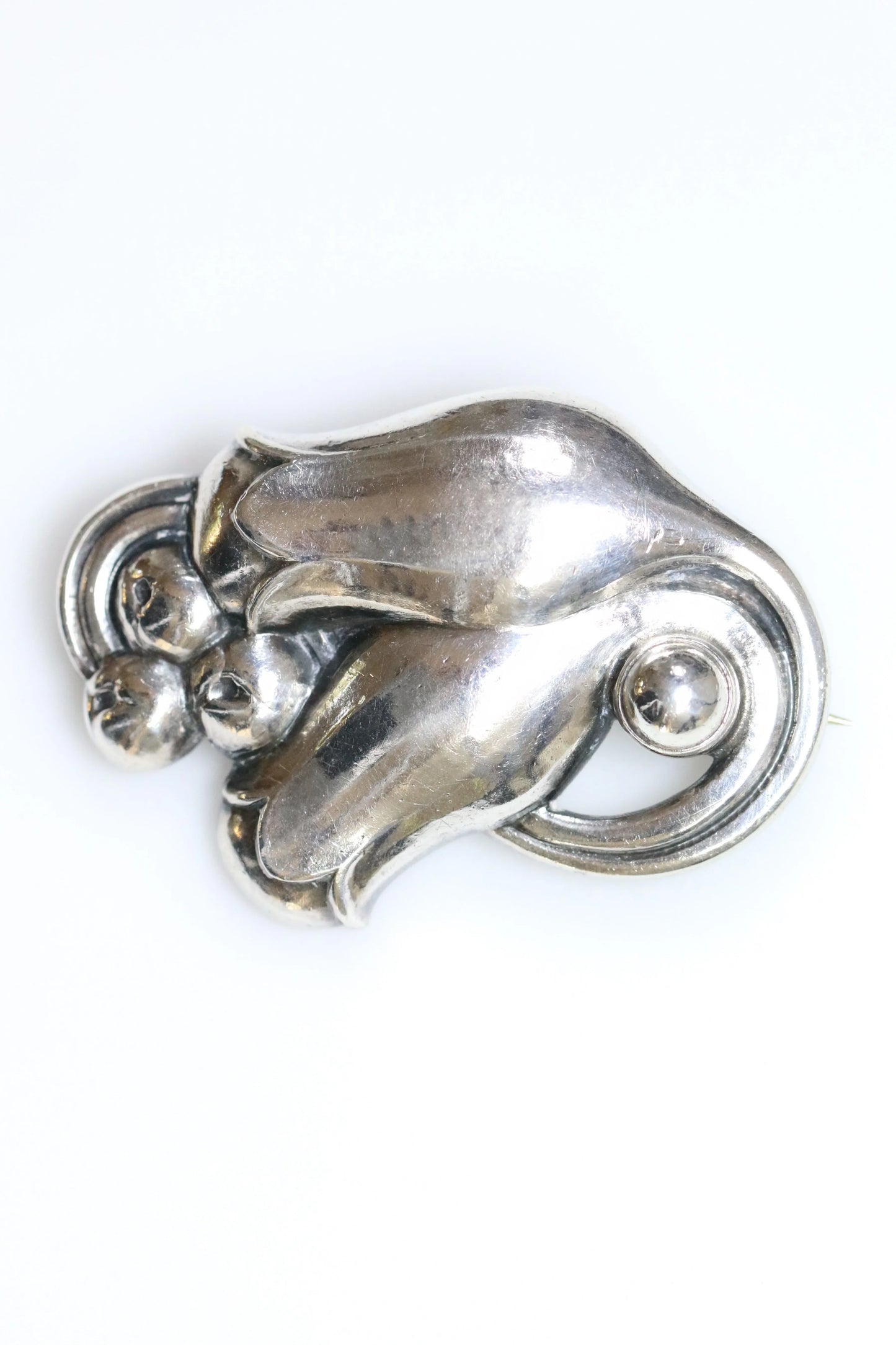 SOLD OUT: Vintage Georg Jensen Jewelry | Sterling Silver Tulip Brooch 100B - Carmel Fine Silver Jewelry