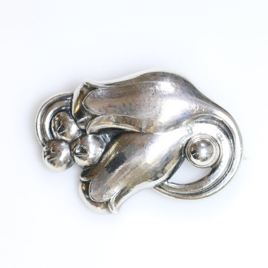 SOLD OUT: Vintage Georg Jensen Jewelry | Sterling Silver Tulip Brooch 100B - Carmel FSJ