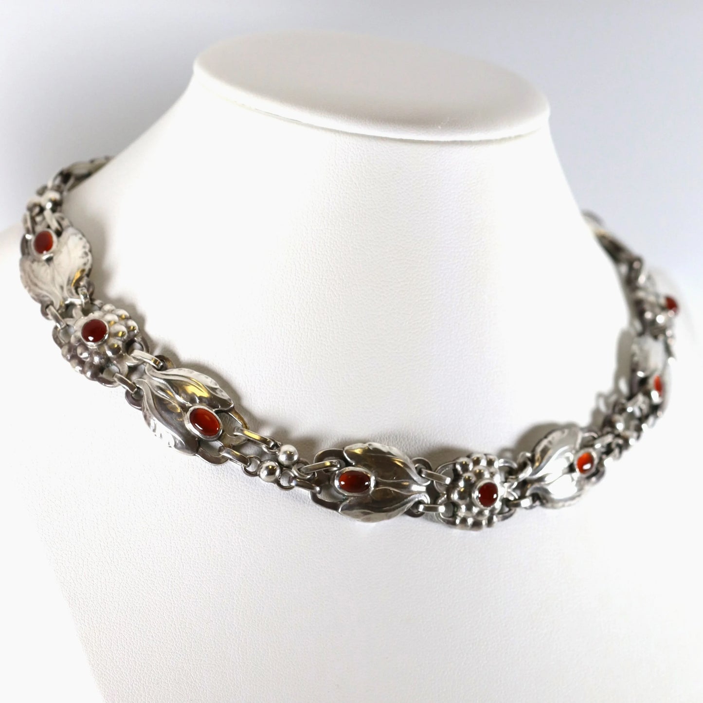 SOLD OUT: Vintage Georg Jensen Jewerly | Early Carnelian Necklace 1 - Carmel Fine Silver Jewelry
