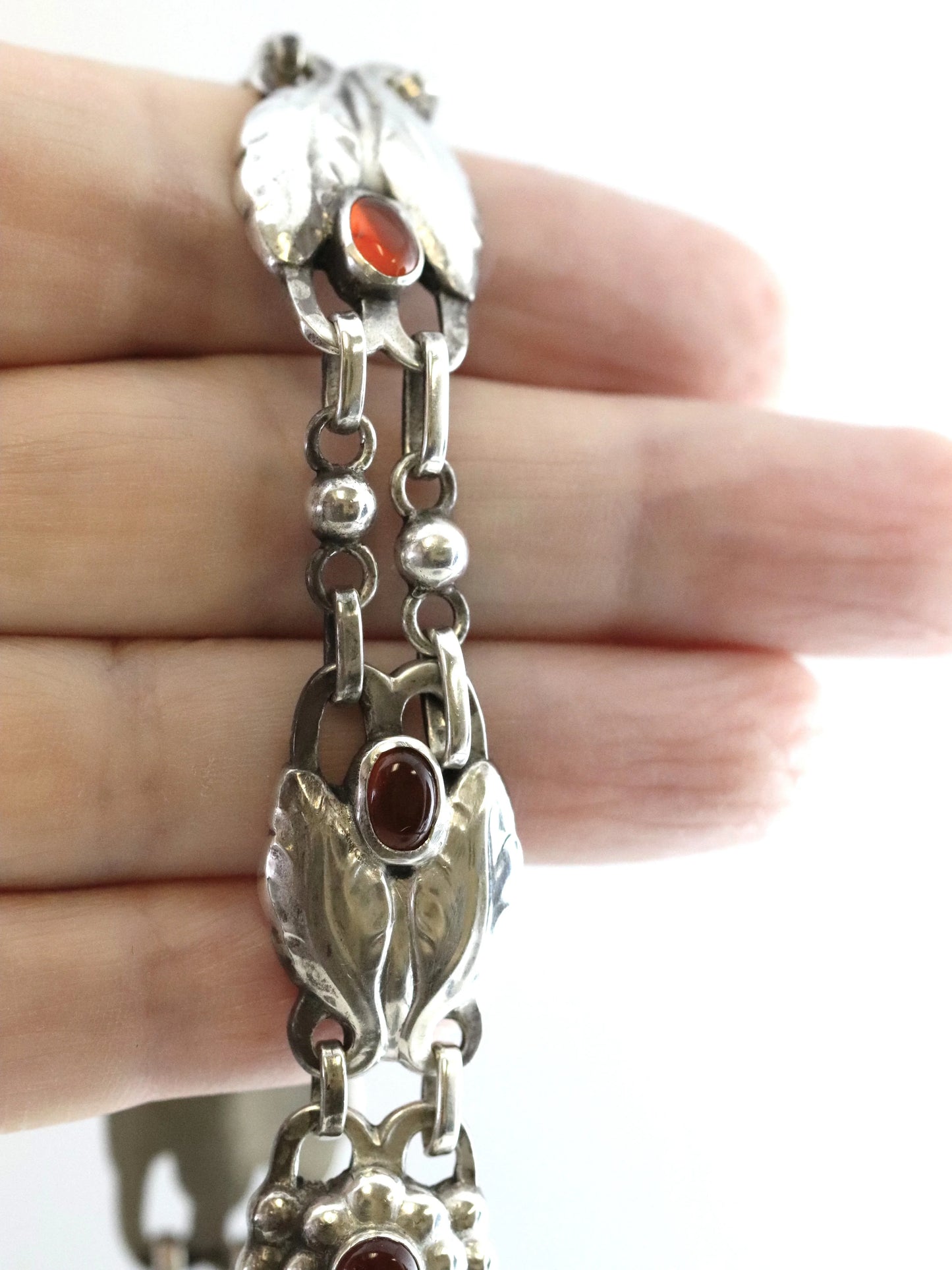 SOLD OUT: Vintage Georg Jensen Jewerly | Early Carnelian Necklace 1 - Carmel Fine Silver Jewelry