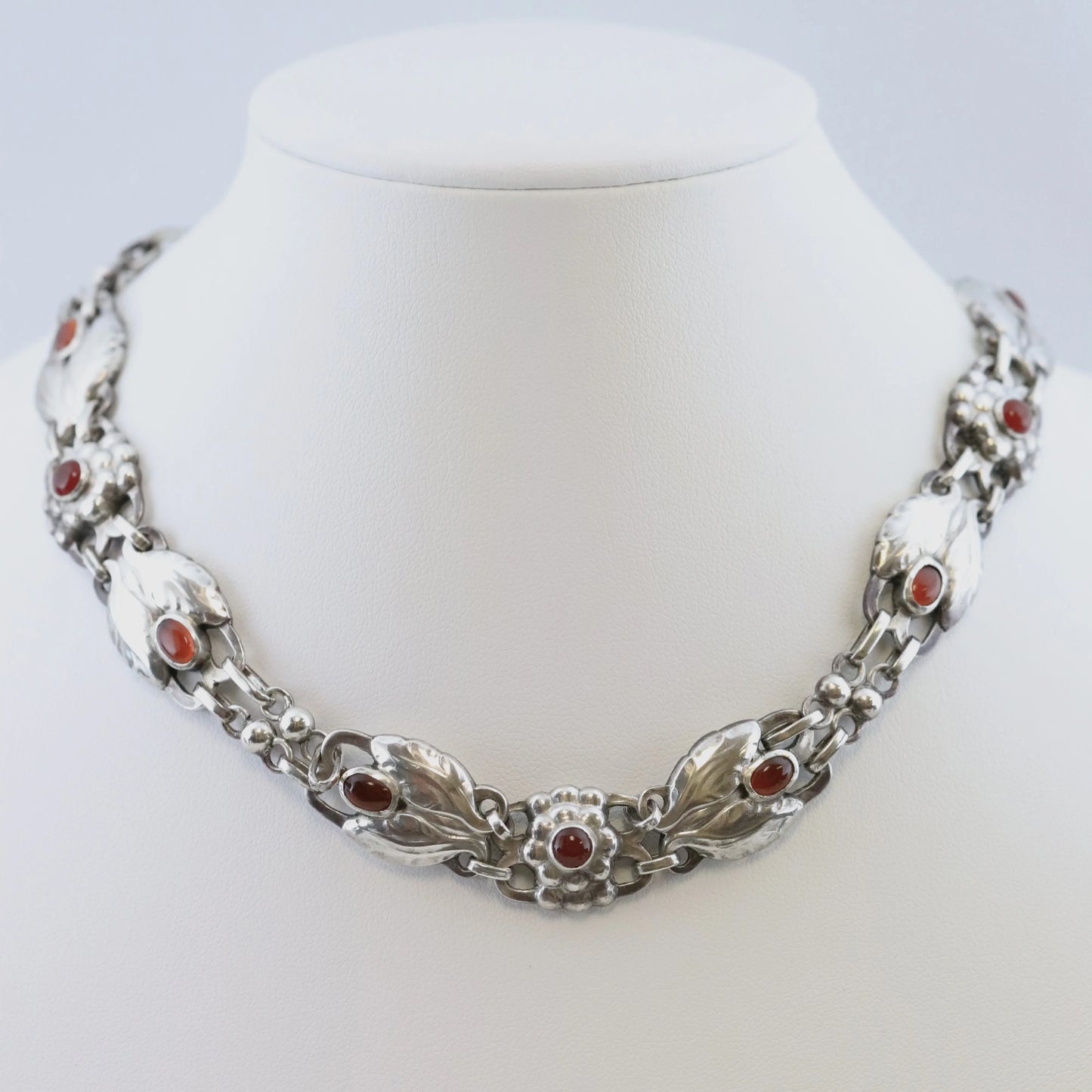 SOLD OUT: Vintage Georg Jensen Jewerly | Early Carnelian Necklace 1 - Carmel Fine Silver Jewelry