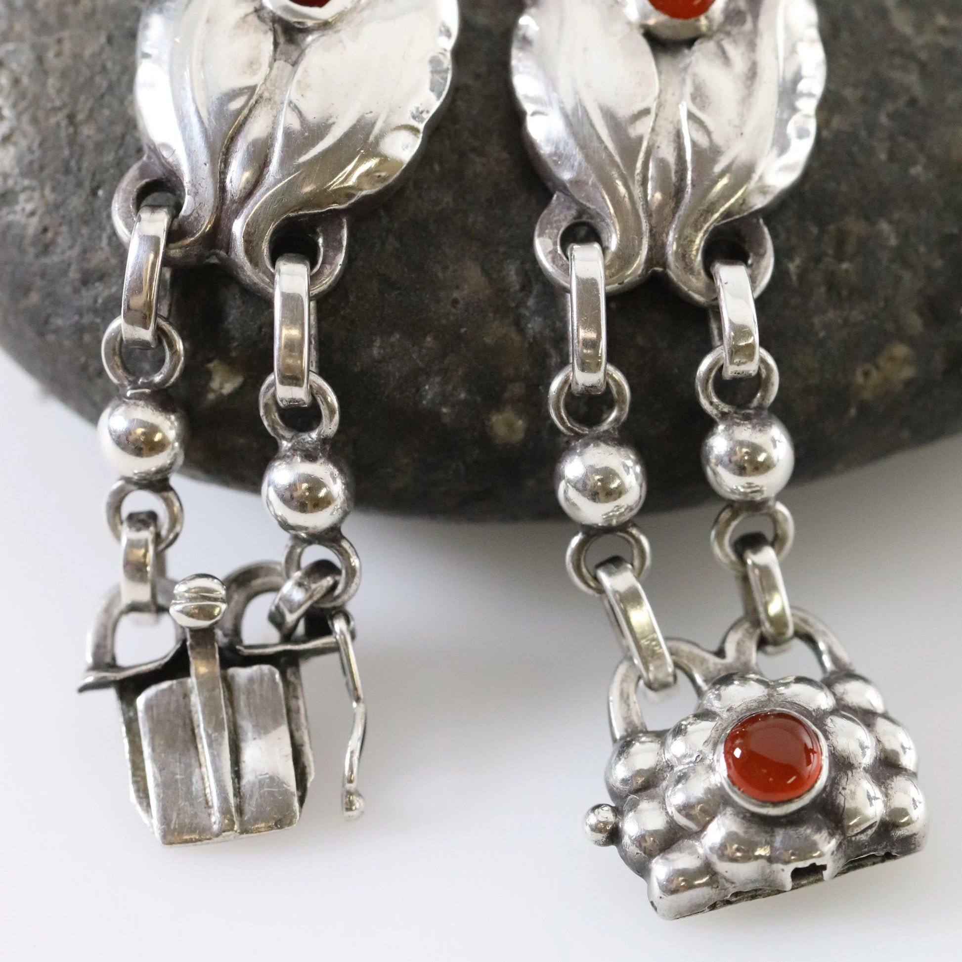SOLD OUT: Vintage Georg Jensen Jewerly | Early Carnelian Necklace 1 - Carmel Fine Silver Jewelry