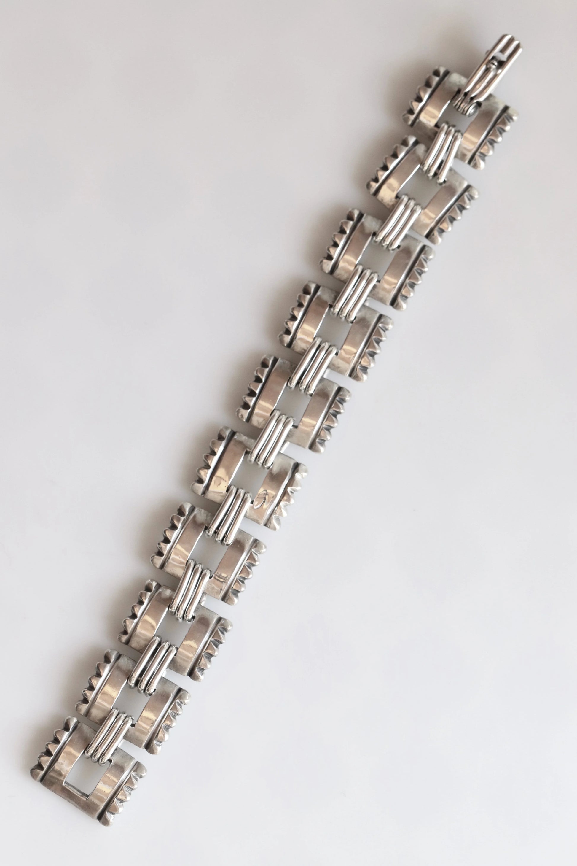 SOLD OUT: Vintage Hector Aguilar Jewelry | Hector Aguilar Fringe Bracelet Taxco Mexico (7 1/2") - Carmel Fine Silver Jewelry