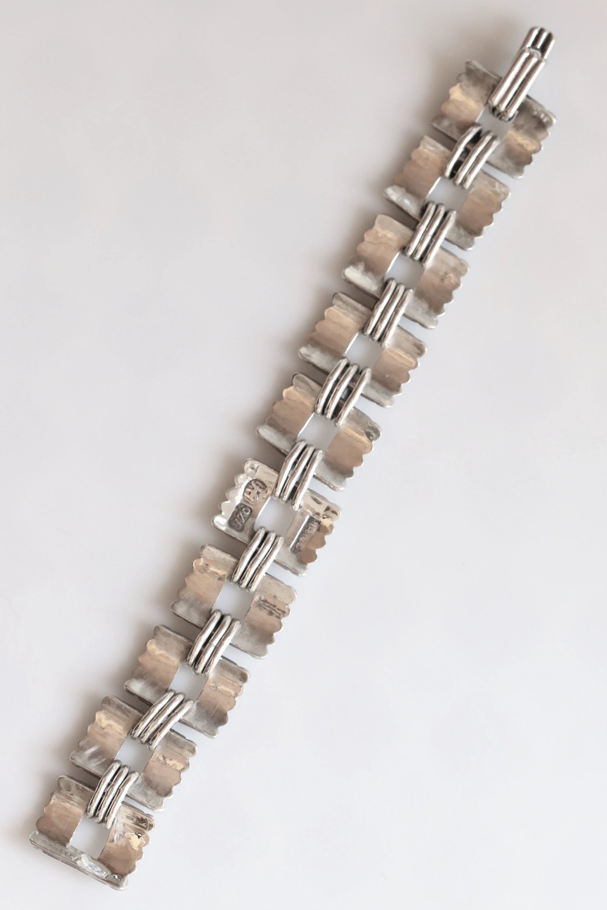 SOLD OUT: Vintage Hector Aguilar Jewelry | Hector Aguilar Fringe Bracelet Taxco Mexico (7 1/2") - Carmel Fine Silver Jewelry