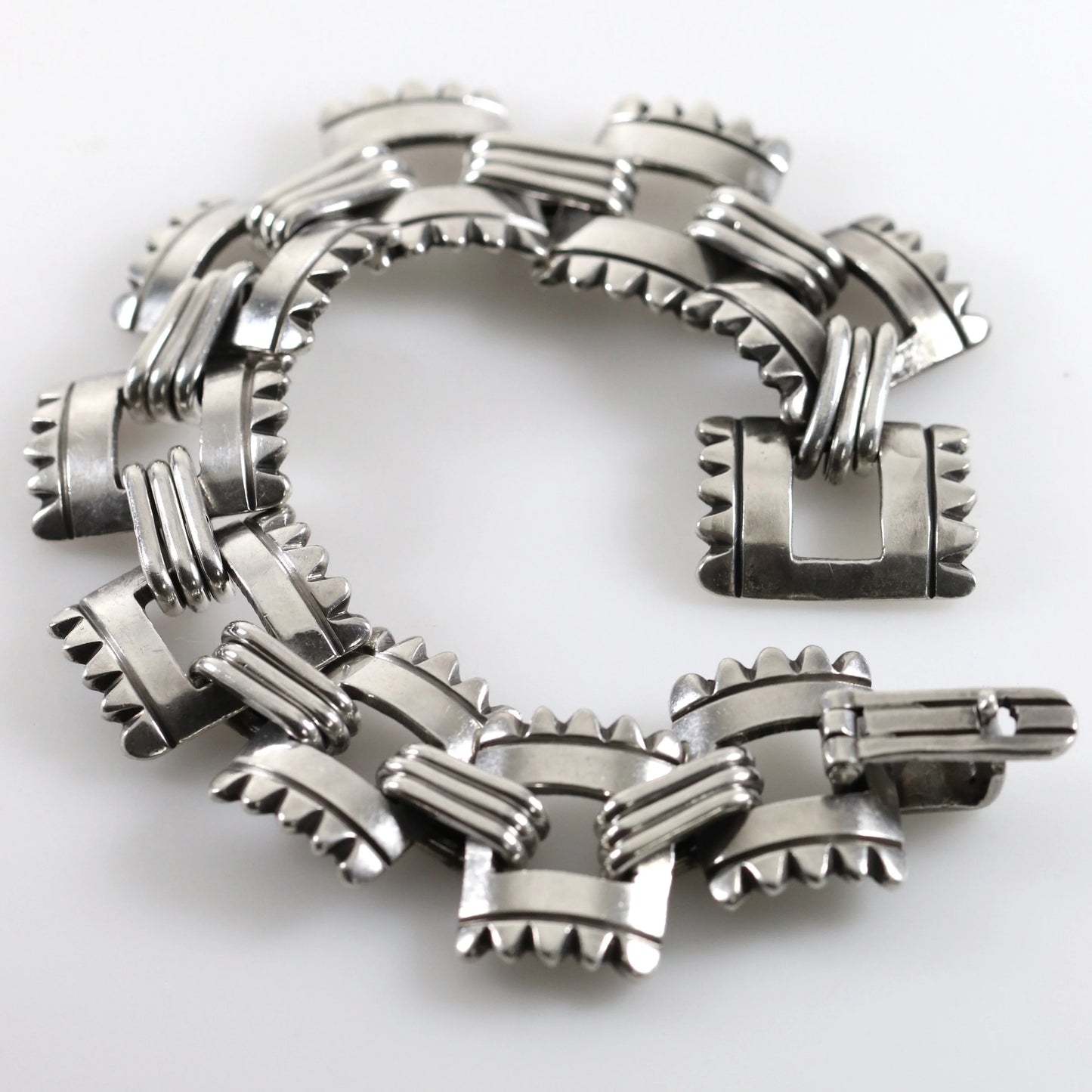 SOLD OUT: Vintage Hector Aguilar Jewelry | Hector Aguilar Fringe Taxco Bracelet Mexico (7 3/4") - Carmel Fine Silver Jewelry