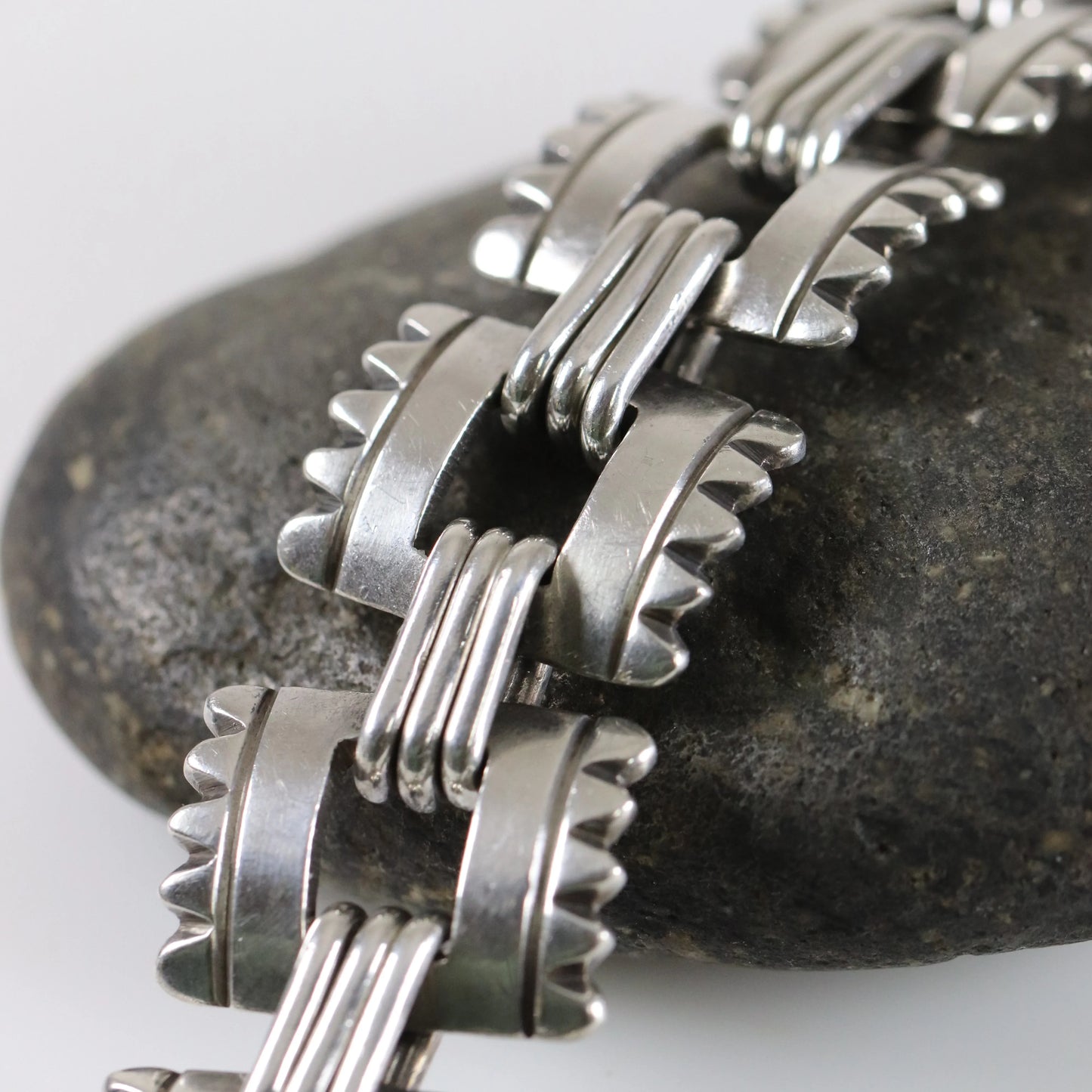 SOLD OUT: Vintage Hector Aguilar Jewelry | Hector Aguilar Fringe Taxco Bracelet Mexico (7 3/4") - Carmel Fine Silver Jewelry