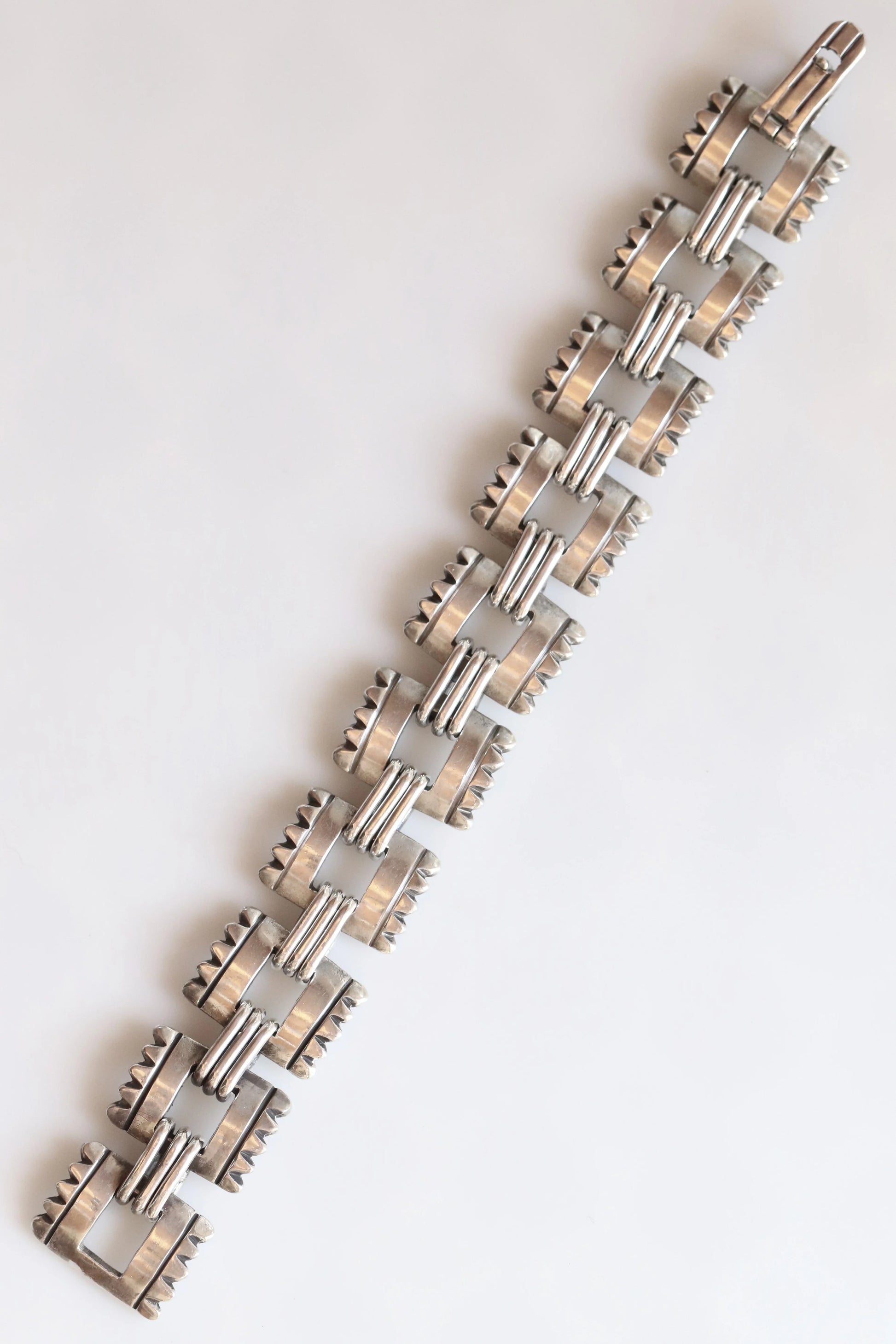 SOLD OUT: Vintage Hector Aguilar Jewelry | Hector Aguilar Fringe Taxco Bracelet Mexico (7 3/4") - Carmel Fine Silver Jewelry