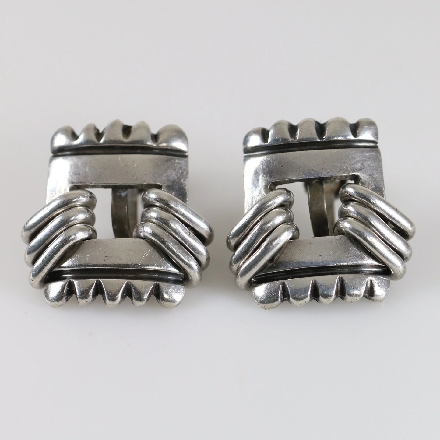 SOLD OUT: Vintage Hector Aguilar Jewelry | Sterling Silver Fringe Earrings Mexico - Carmel Fine Silver Jewelry
