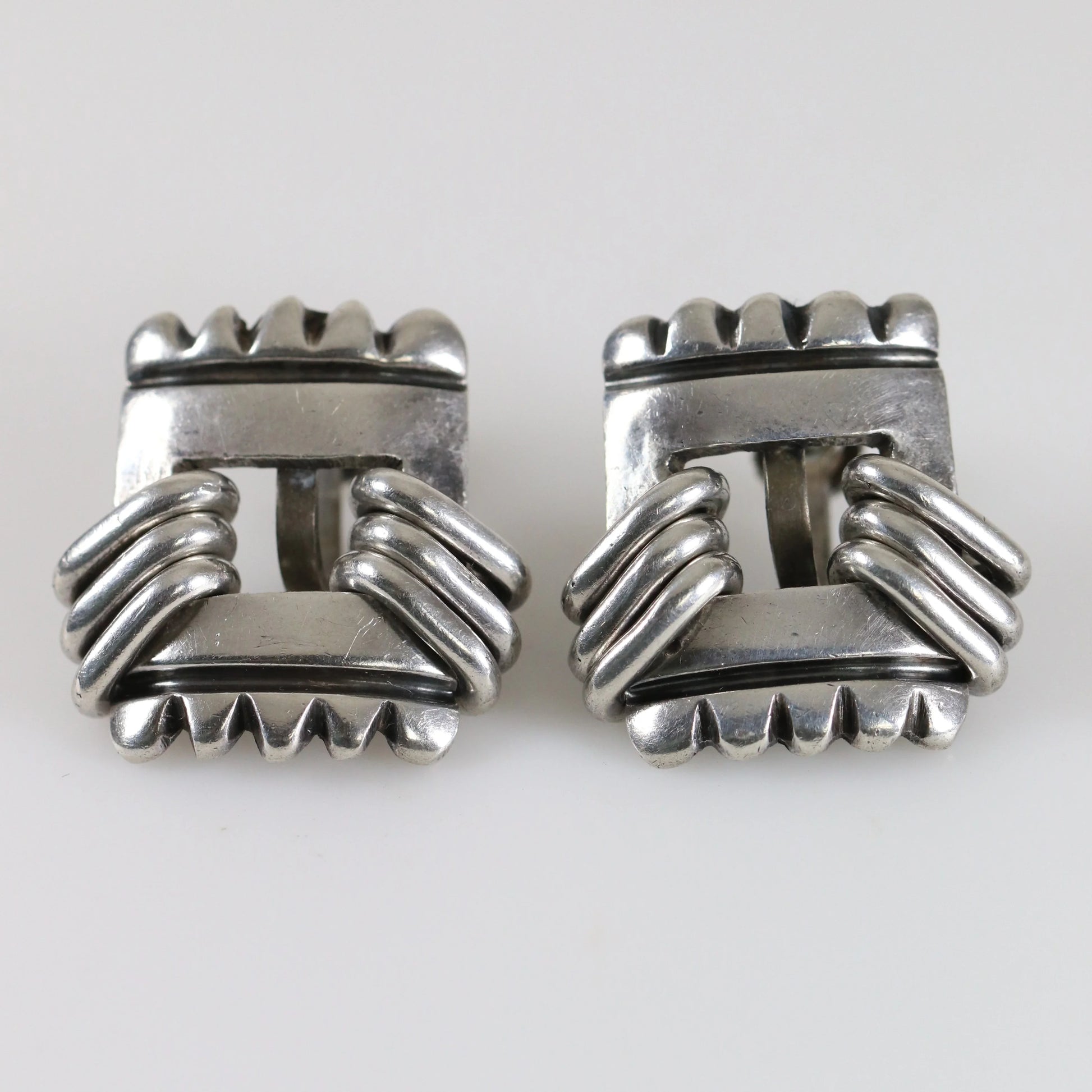 SOLD OUT: Vintage Hector Aguilar Jewelry | Sterling Silver Fringe Earrings Mexico - Carmel Fine Silver Jewelry