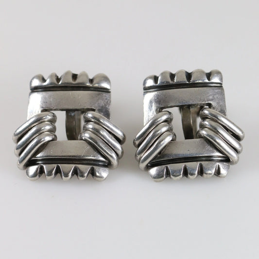 SOLD OUT: Vintage Hector Aguilar Jewelry | Sterling Silver Fringe Earrings Mexico - Carmel Fine Silver Jewelry