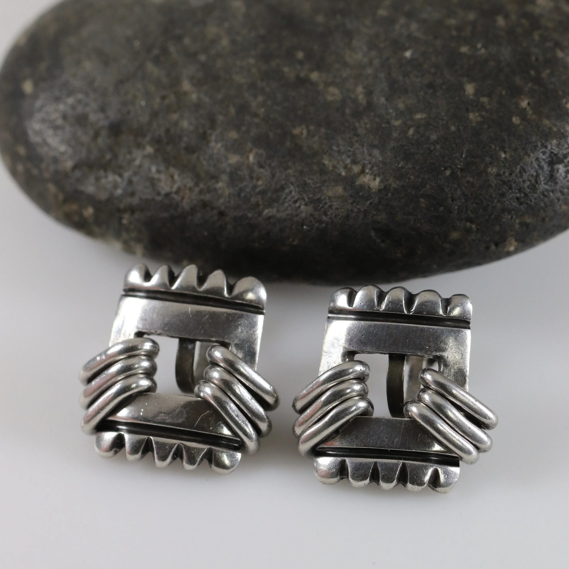 SOLD OUT: Vintage Hector Aguilar Jewelry | Sterling Silver Fringe Earrings Mexico - Carmel Fine Silver Jewelry