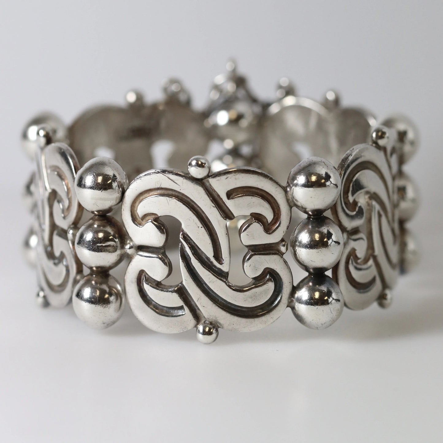 SOLD OUT: Vintage Hector Aguilar Taxco Silver Mexican Jewelry | Mid-Century 940 Fertility Bracelet - Carmel Fine Silver Jewelry