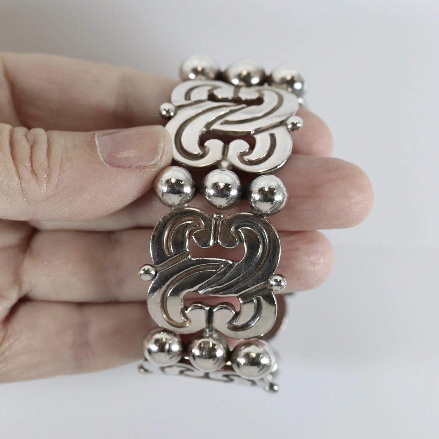 SOLD OUT: Vintage Hector Aguilar Taxco Silver Mexican Jewelry | Mid-Century 940 Fertility Bracelet - Carmel Fine Silver Jewelry