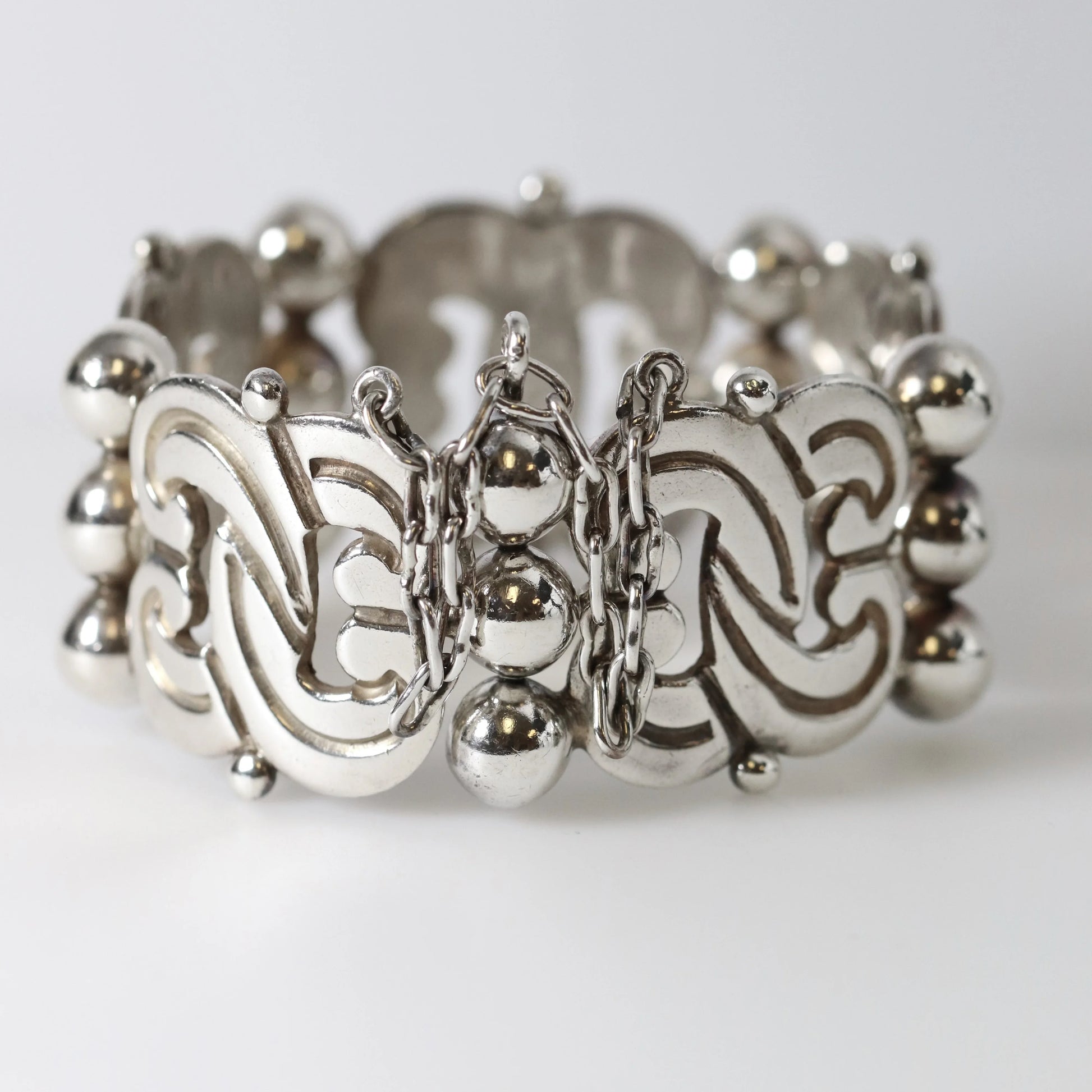 SOLD OUT: Vintage Hector Aguilar Taxco Silver Mexican Jewelry | Mid-Century 940 Fertility Bracelet - Carmel Fine Silver Jewelry