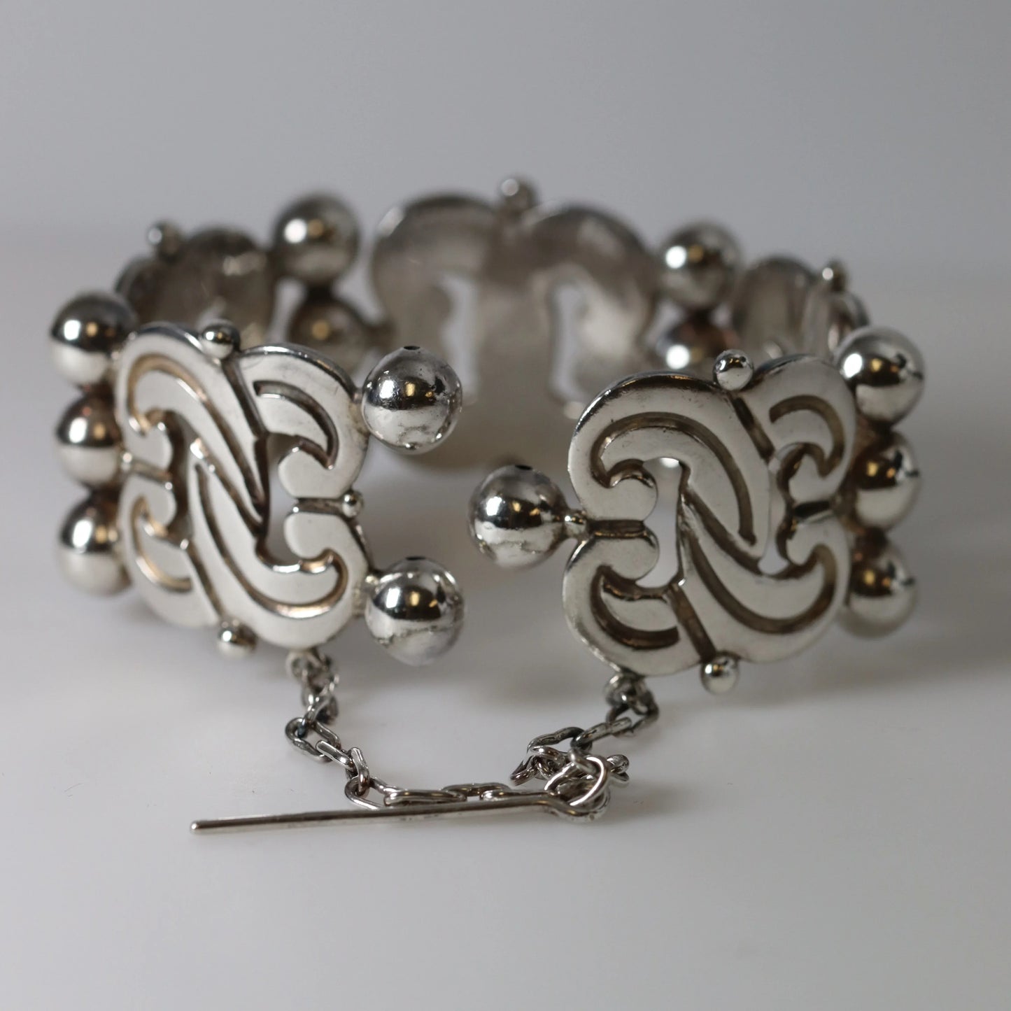 SOLD OUT: Vintage Hector Aguilar Taxco Silver Mexican Jewelry | Mid-Century 940 Fertility Bracelet - Carmel Fine Silver Jewelry