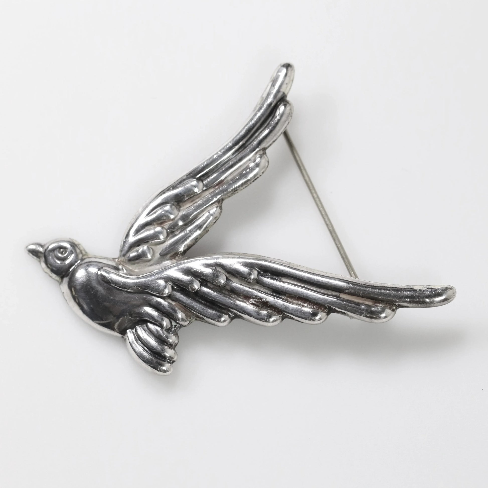 SOLD OUT: Vintage Los Castillo Jewelry | Bird in Flight Taxco Brooch Mexico - Carmel Fine Silver Jewelry