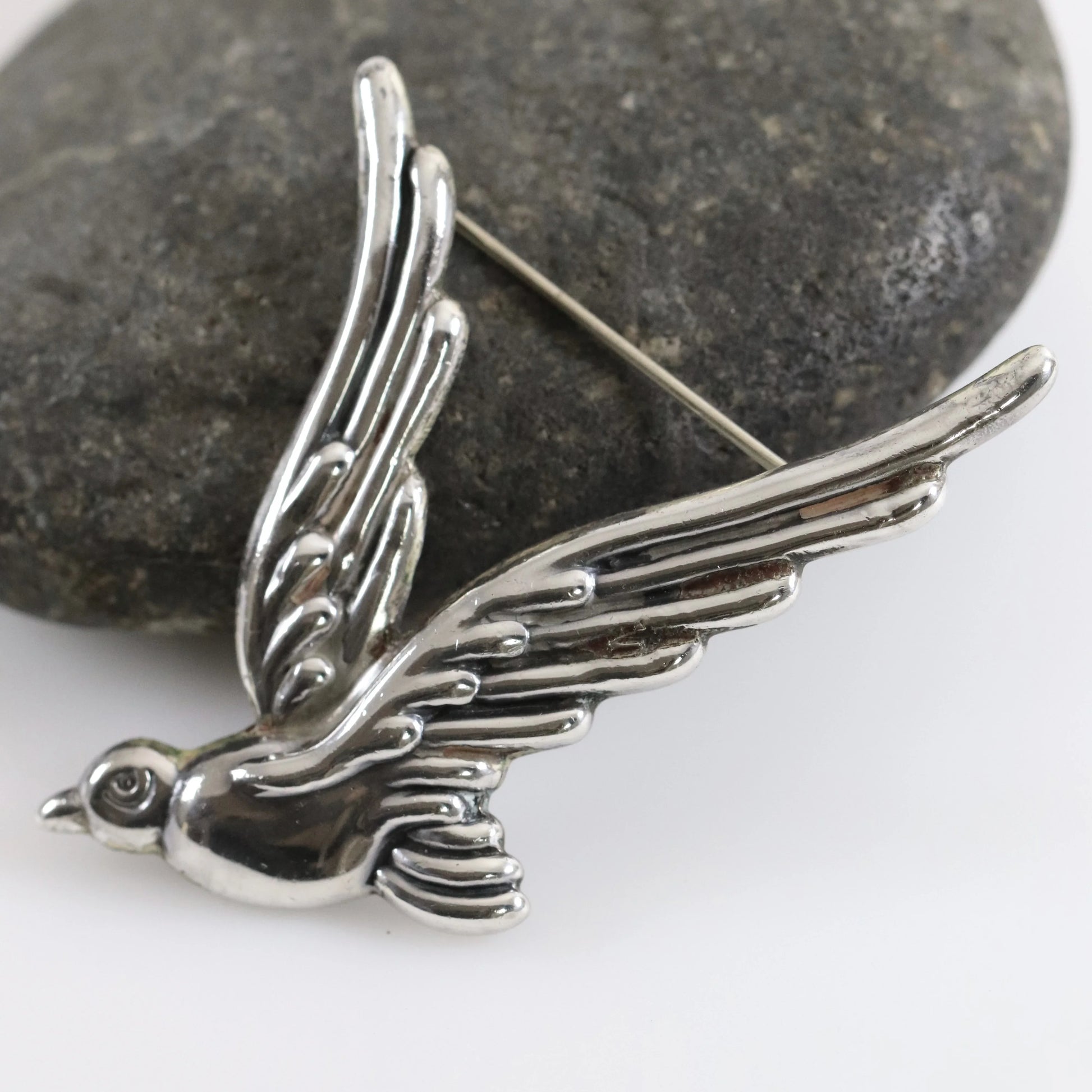 SOLD OUT: Vintage Los Castillo Jewelry | Bird in Flight Taxco Brooch Mexico - Carmel Fine Silver Jewelry